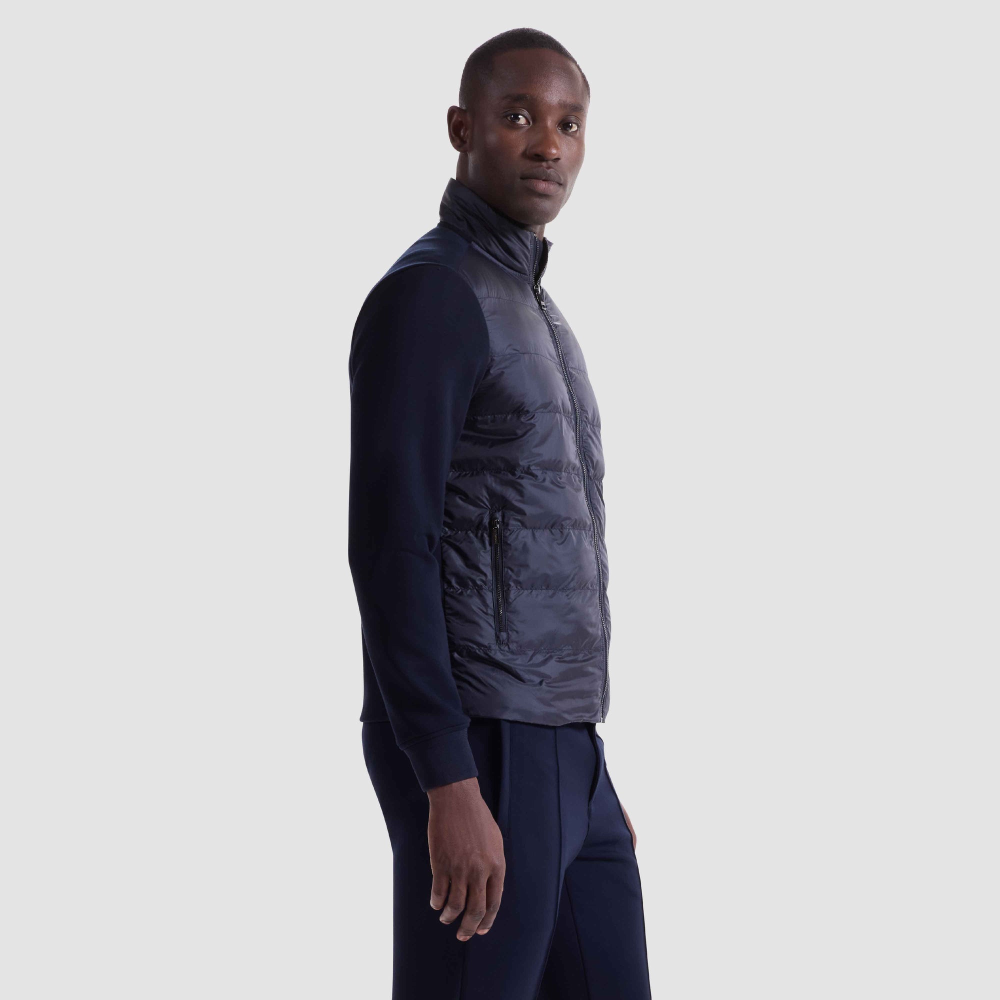 Soft Touch Quilted Front Performance Knit Jacket