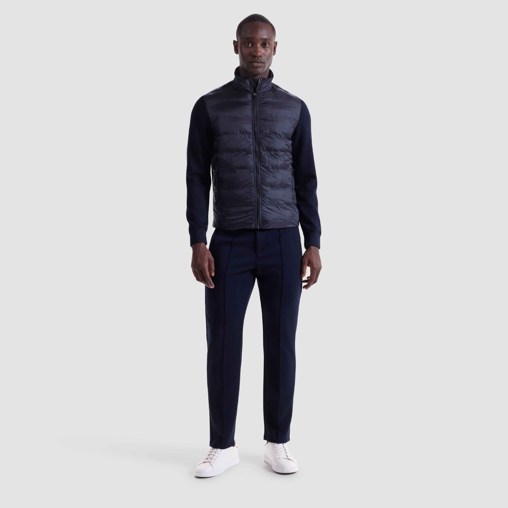 Soft Touch Quilted Front Performance Knit Jacket