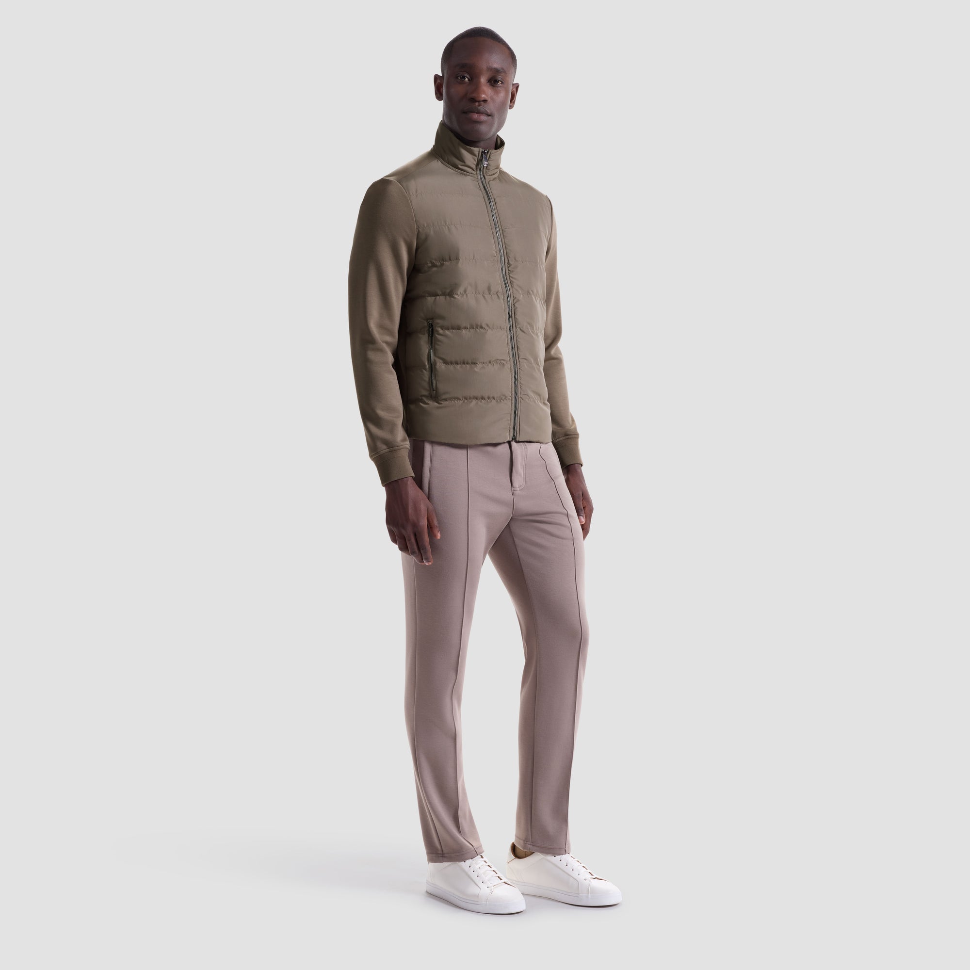 Soft Touch Quilted Front Performance Knit Jacket