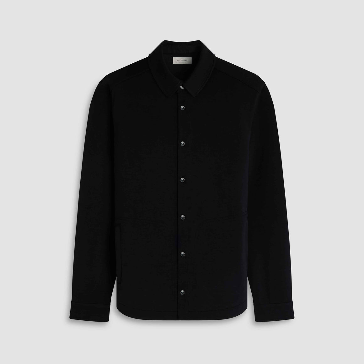 メンズウェア #NAGG BB SHIRTS JKT BLACK Soft Touch Snap Front Shirt Jacket – BUGATCHI