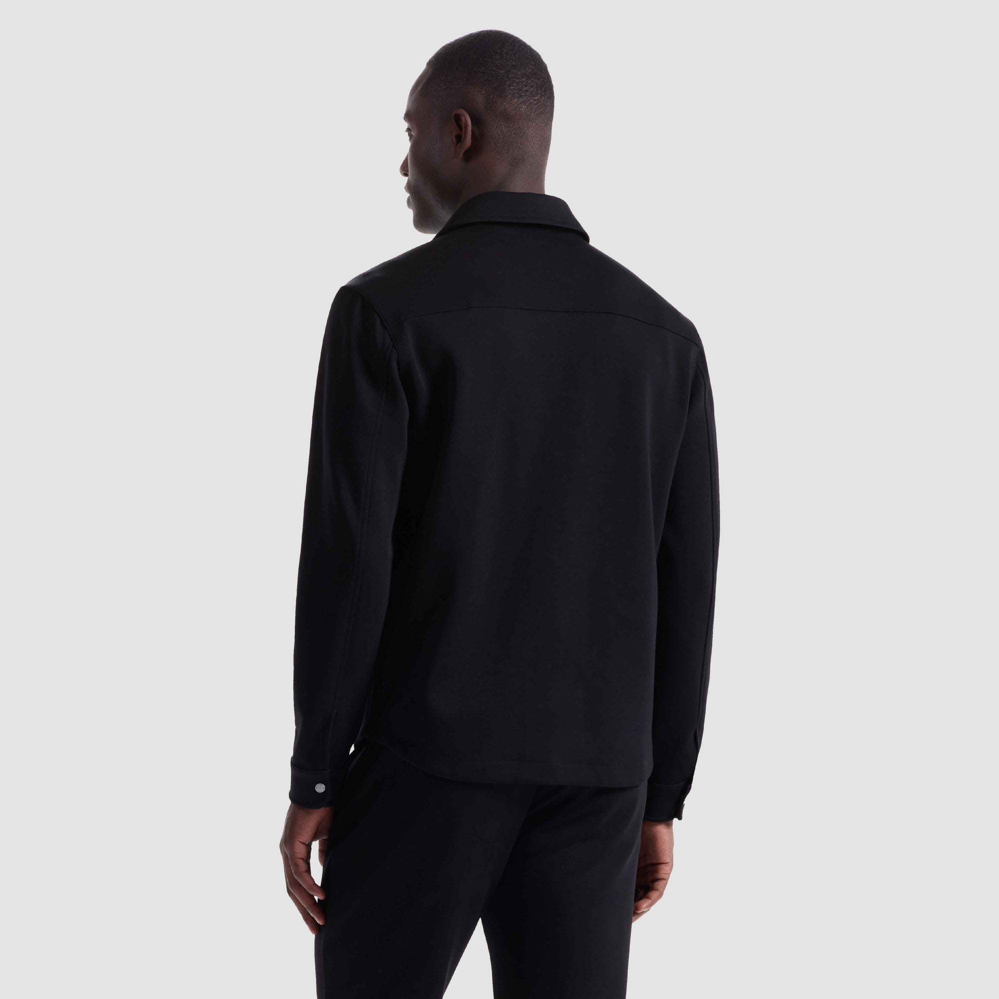 Soft Touch Snap Front Shirt Jacket