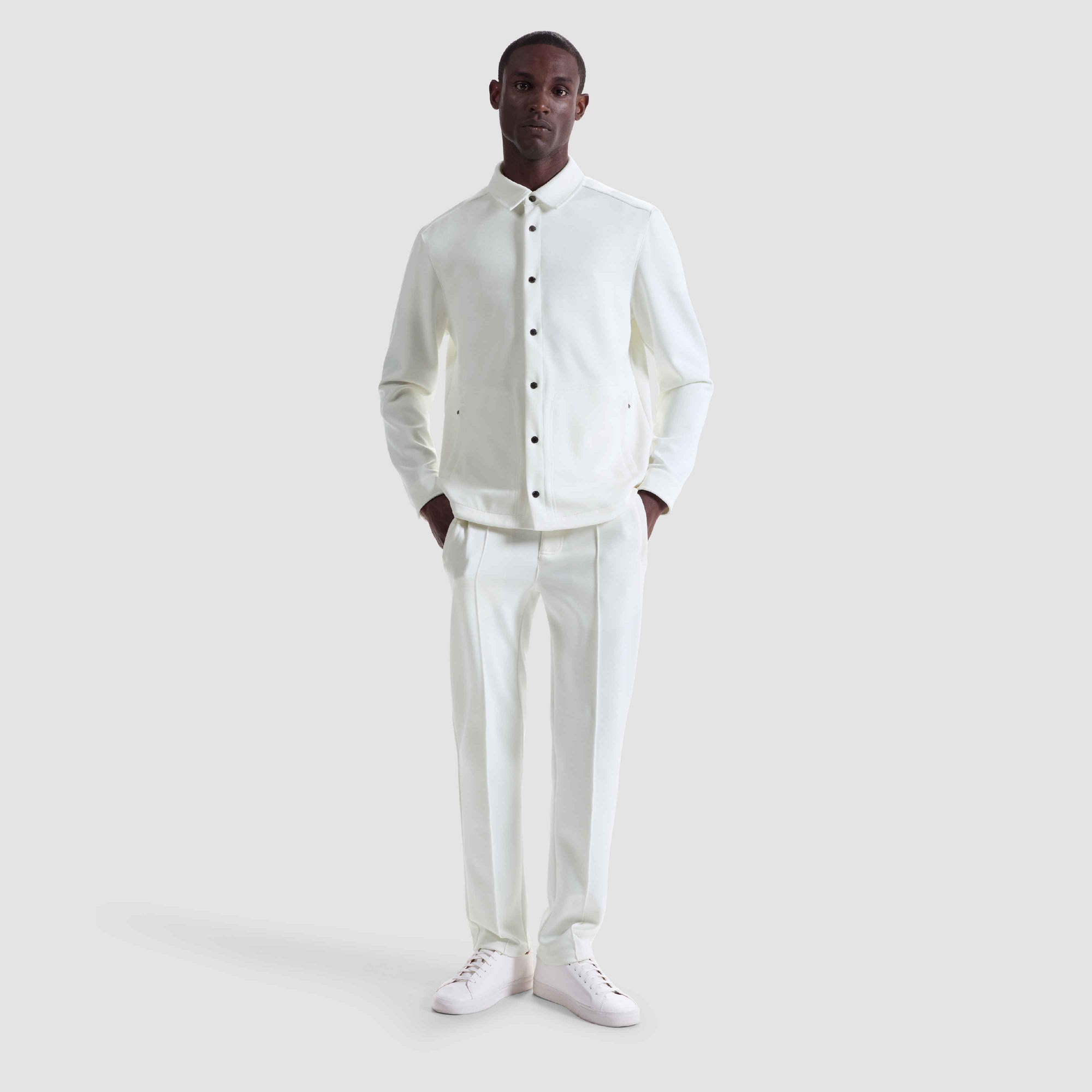 Soft Touch Snap Front Shirt Jacket