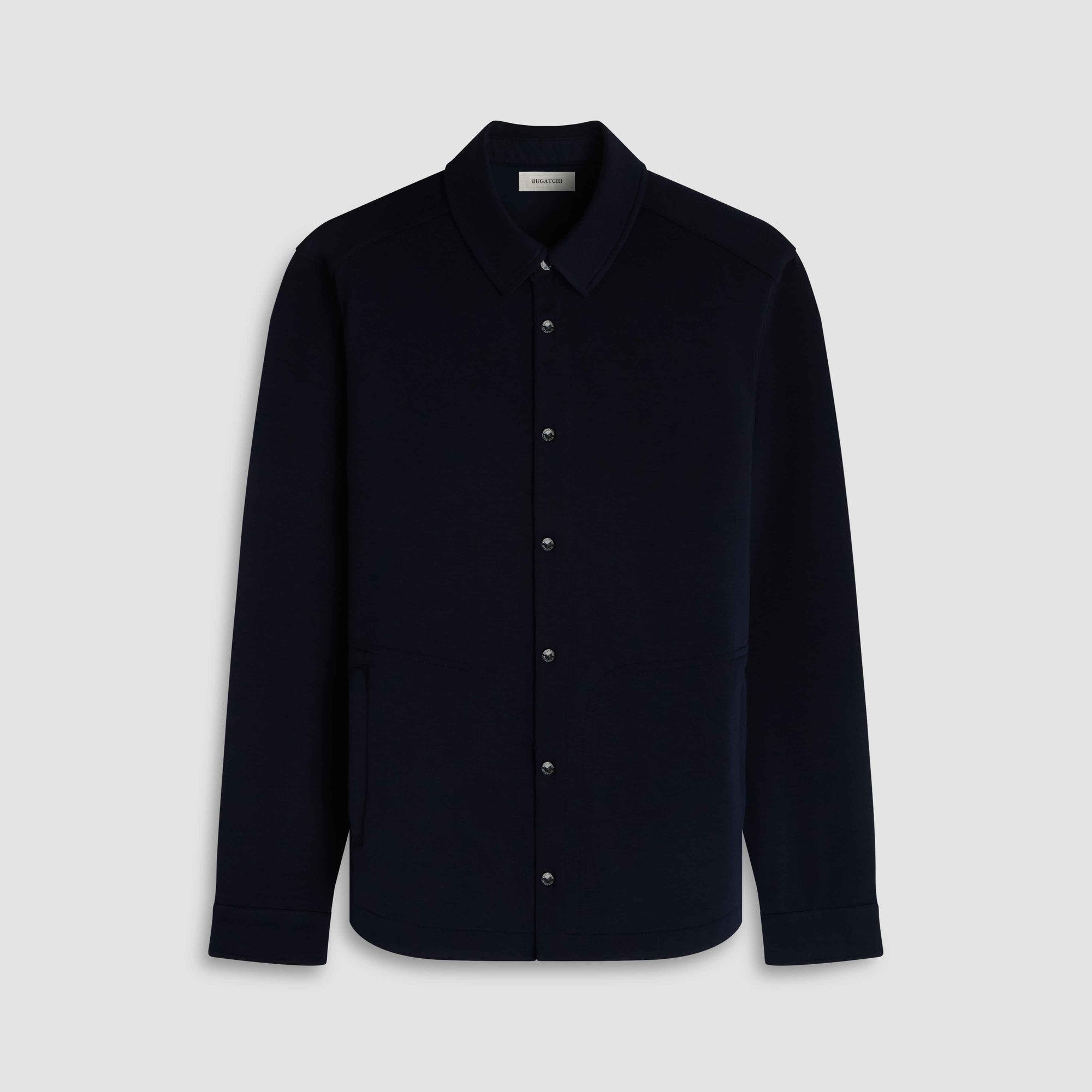 Soft Touch Snap Front Shirt Jacket