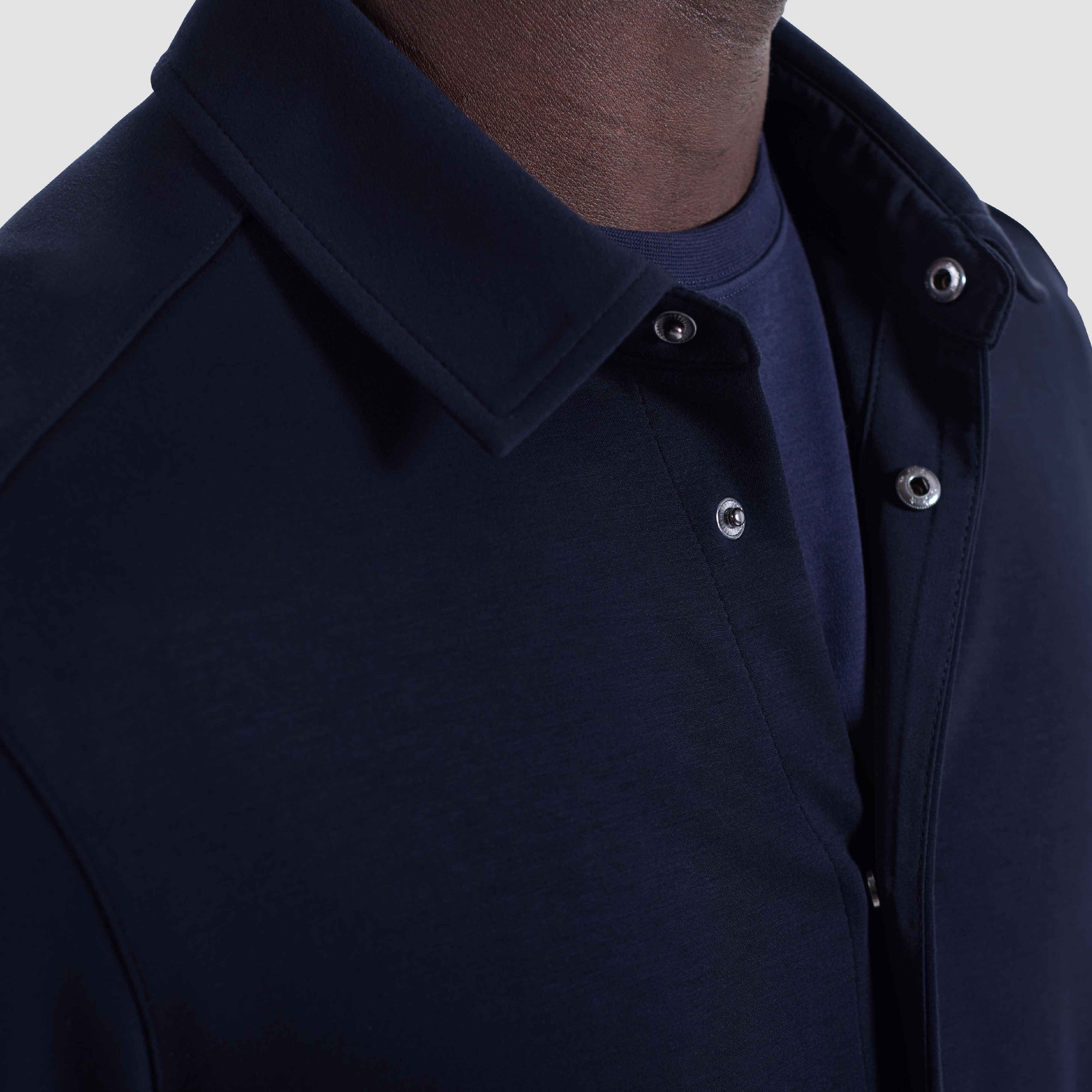 Soft Touch Snap Front Shirt Jacket