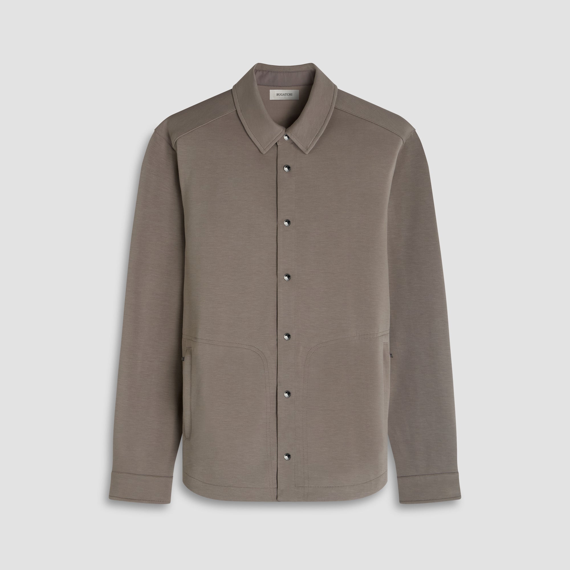 Soft Touch Snap Front Shirt Jacket