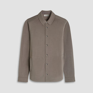 Soft Touch Snap Front Shirt Jacket