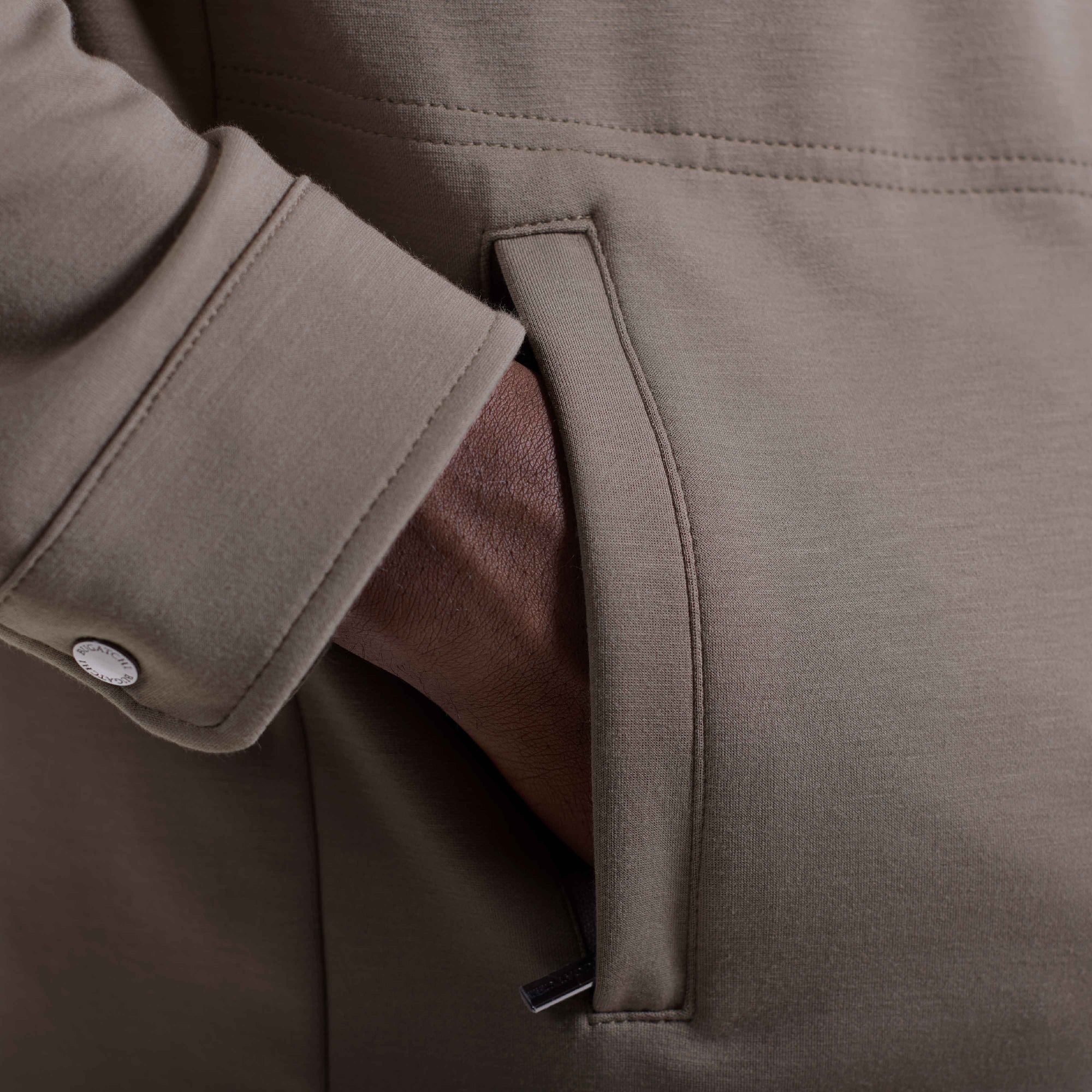 Soft Touch Snap Front Shirt Jacket