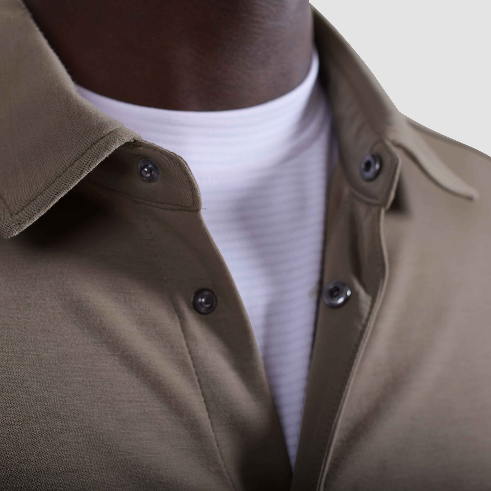 Soft Touch Snap Front Shirt Jacket