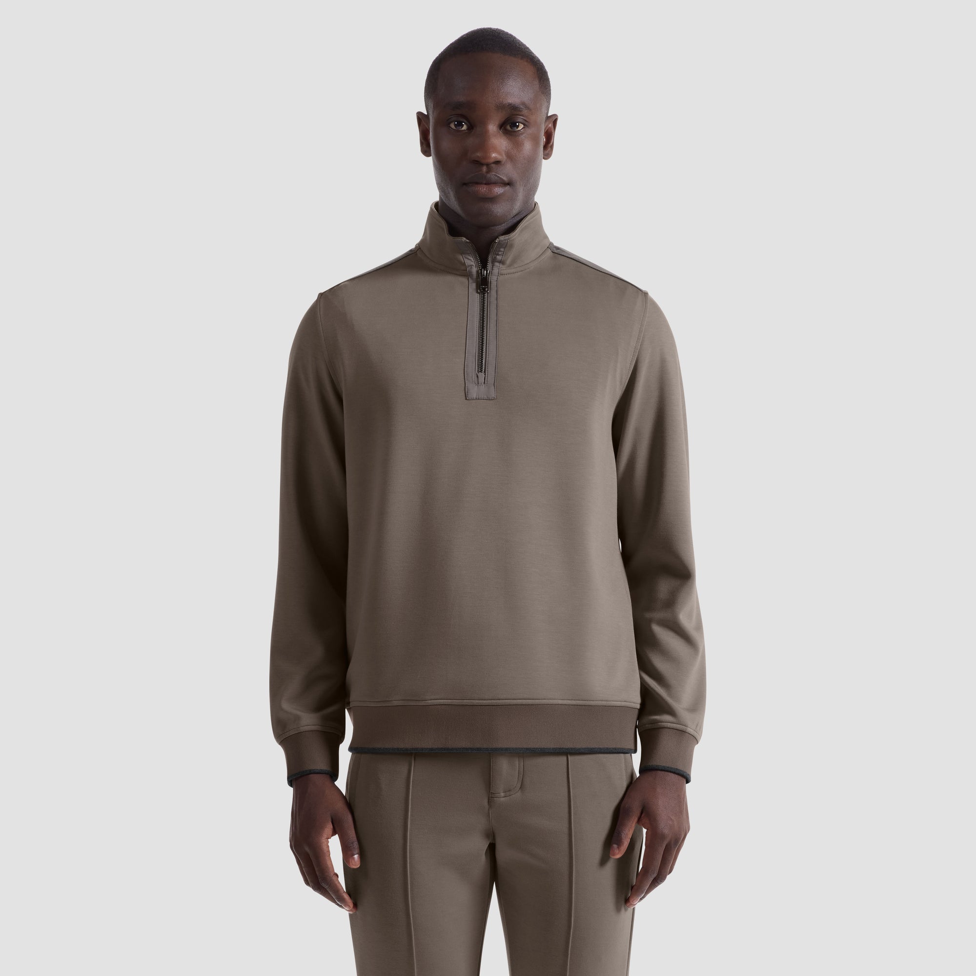 Soft Touch Quarter Zip Mock Neck Pullover