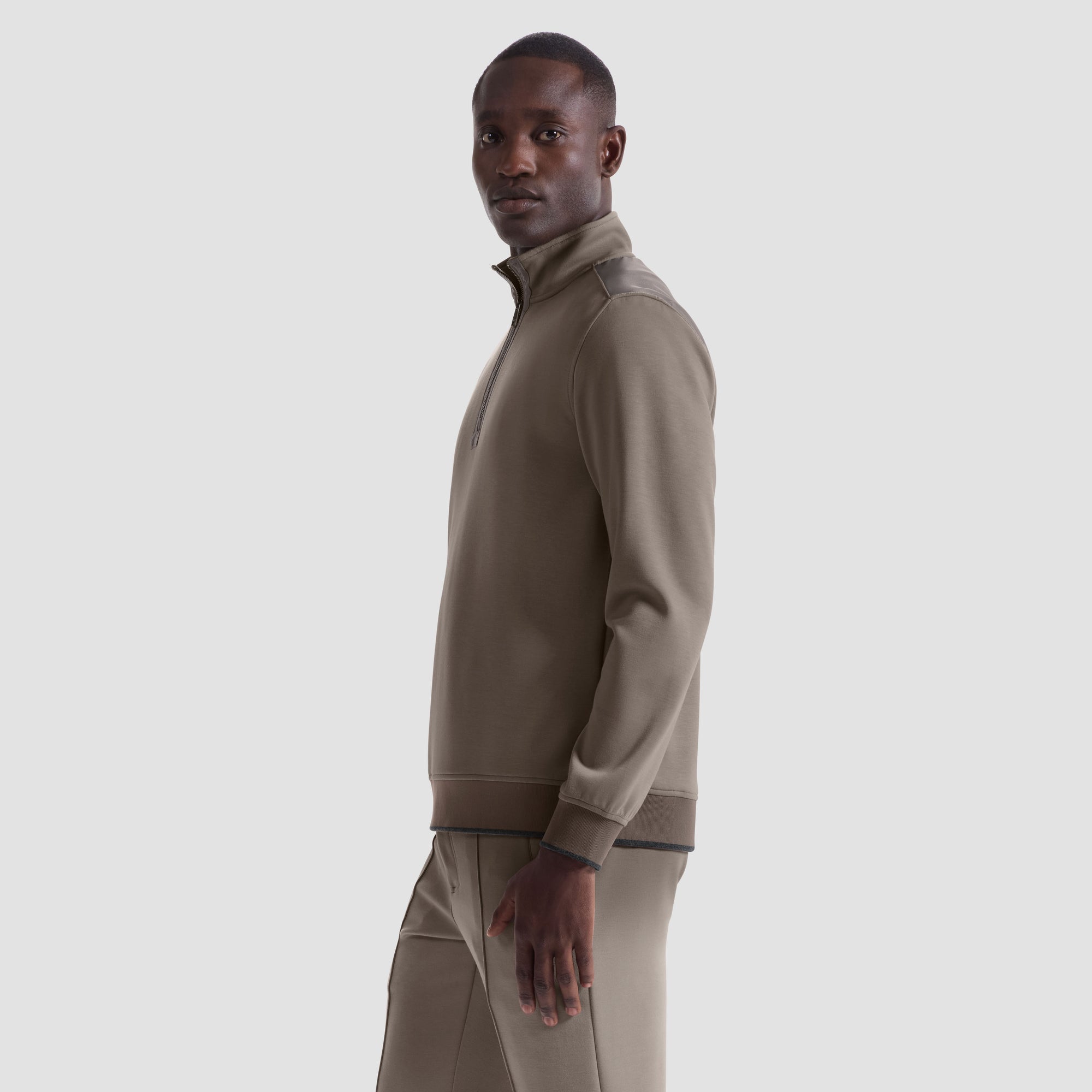 Soft Touch Quarter Zip Mock Neck Pullover