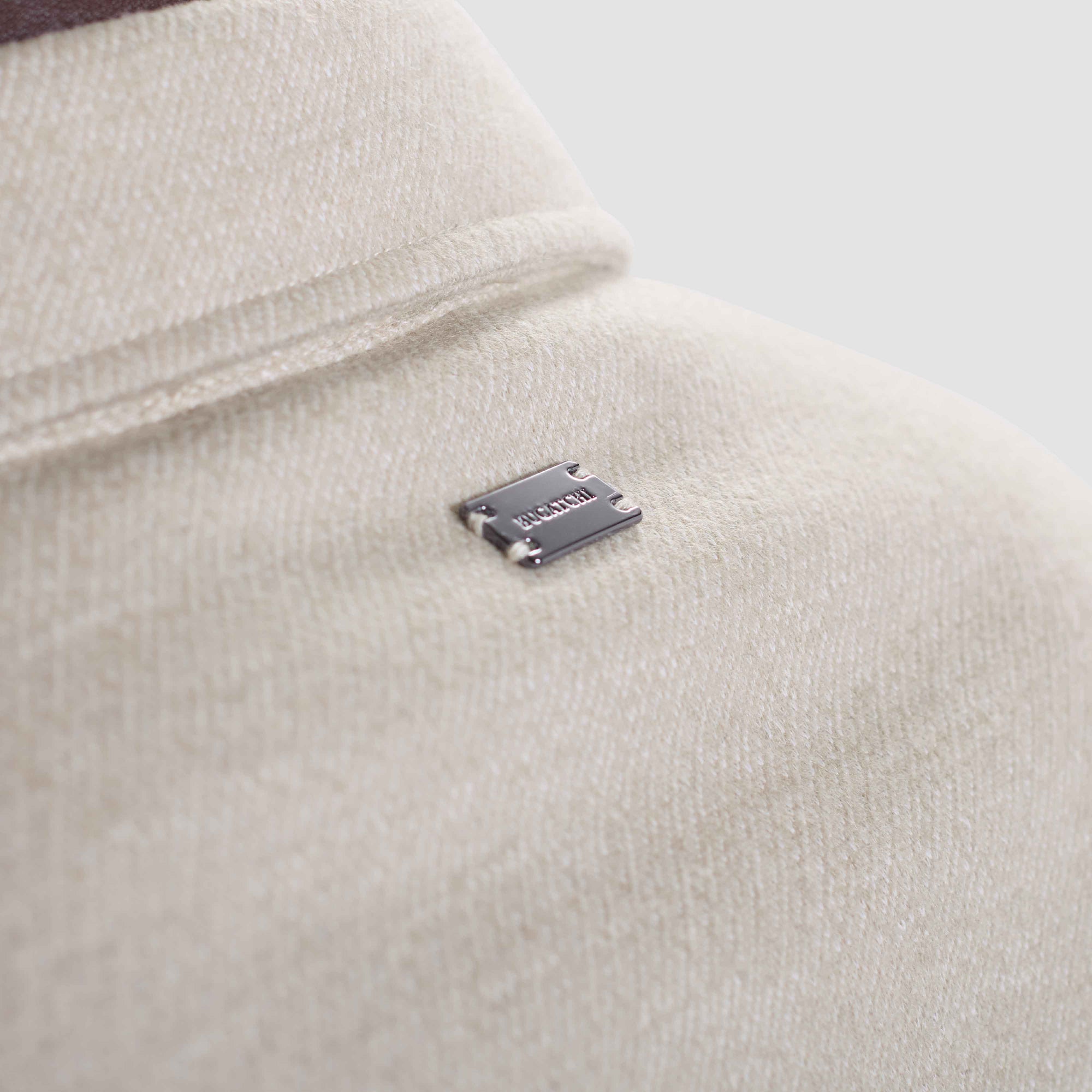 Twill-Effect Knit Overshirt