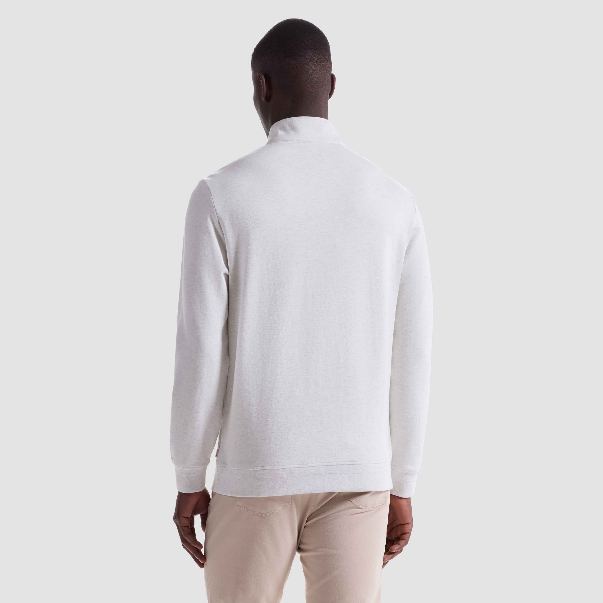 Chevron Melange Quarter Zip Pullover