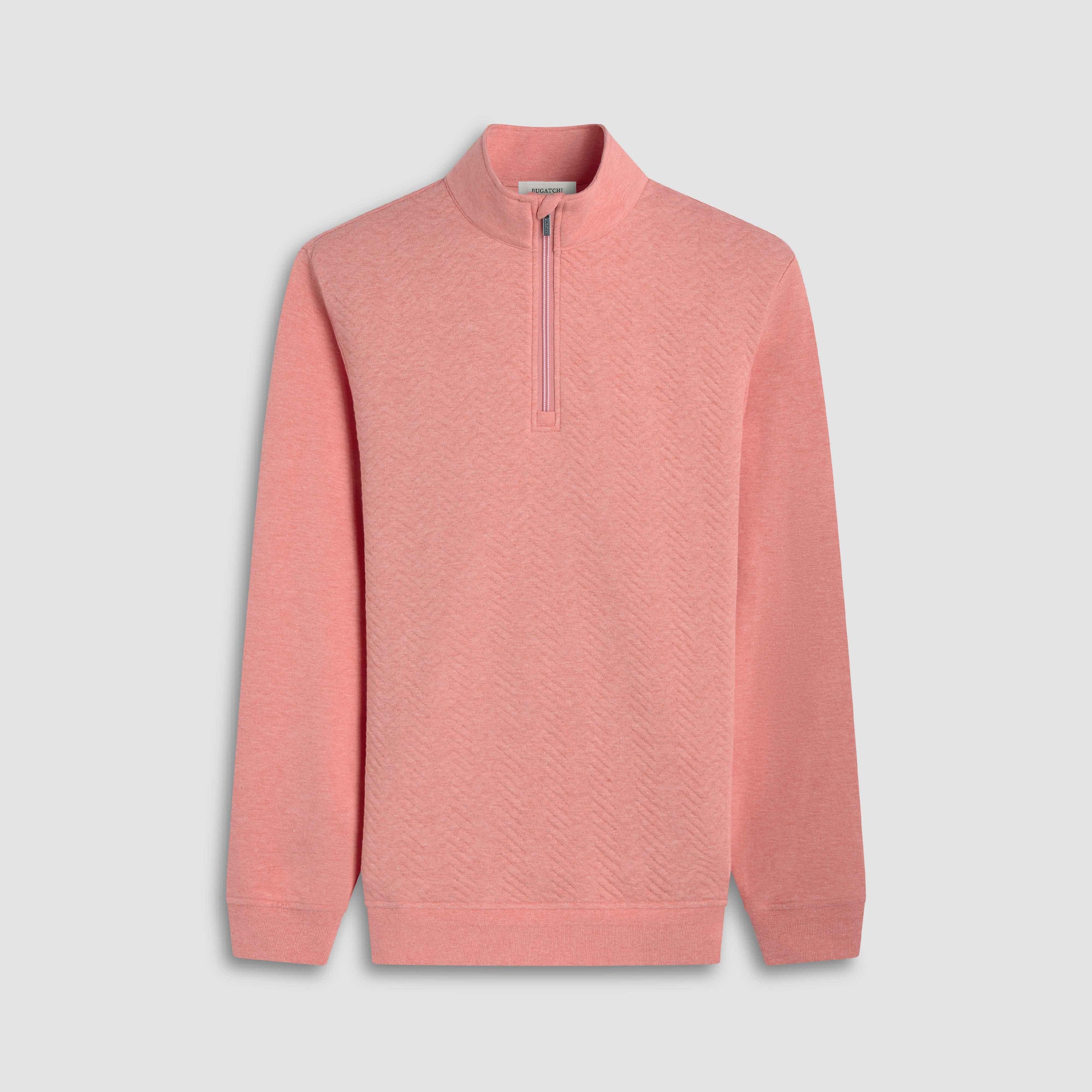 Chevron Melange Quarter Zip Pullover