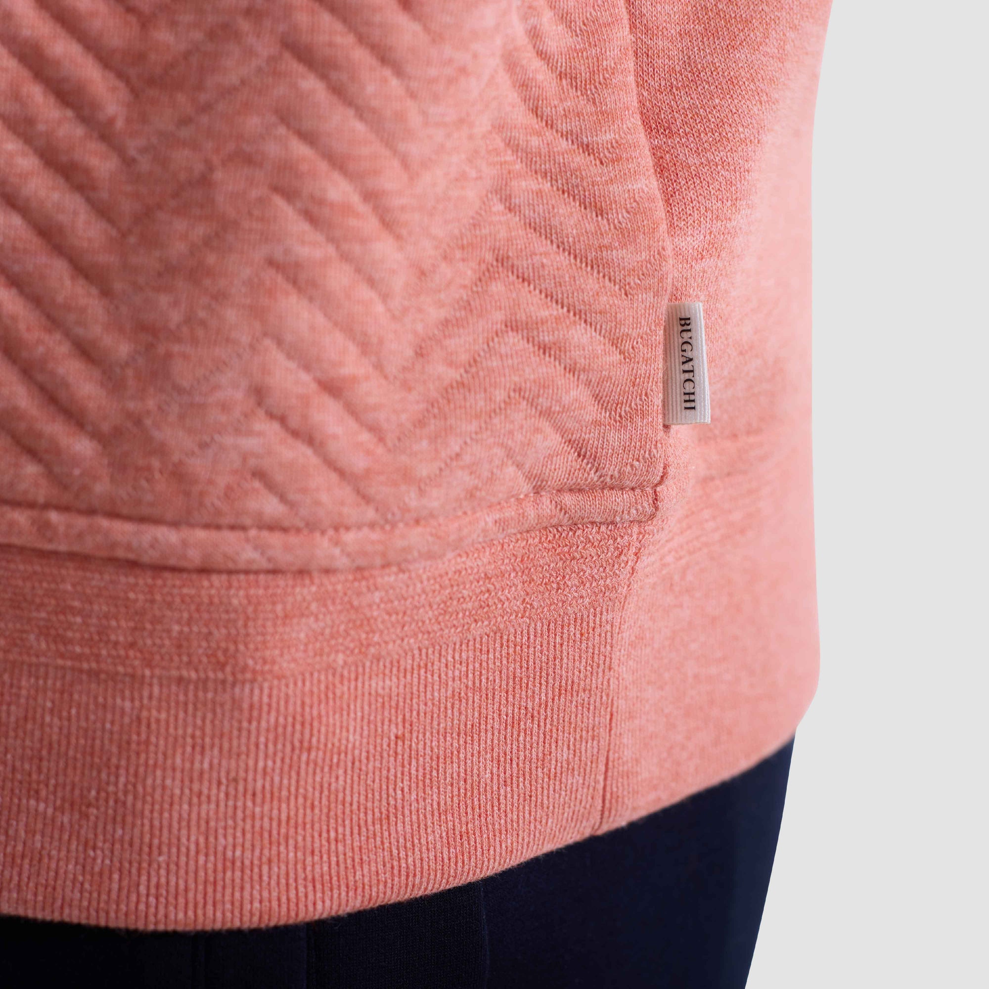 Chevron Melange Quarter Zip Pullover