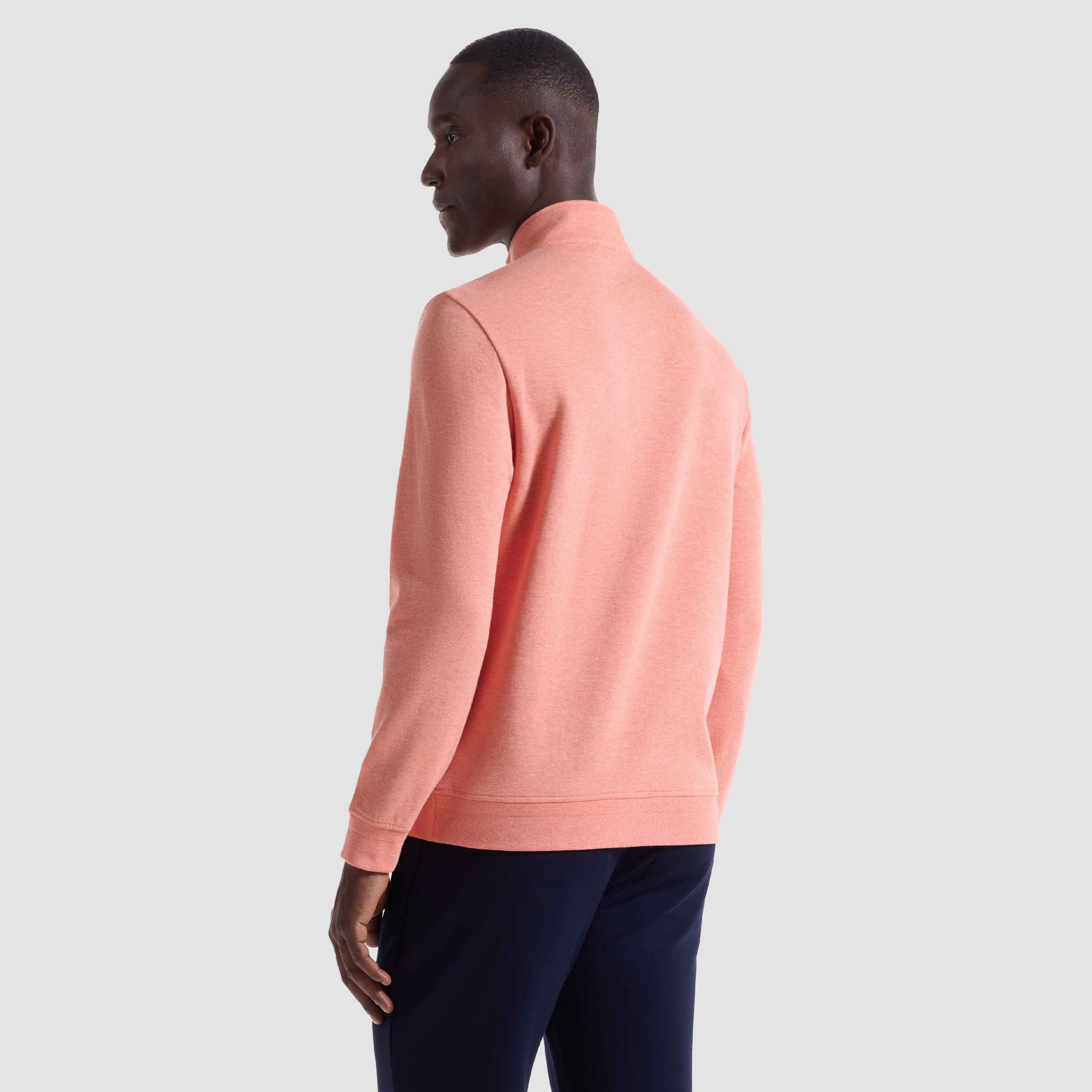 Chevron Melange Quarter Zip Pullover