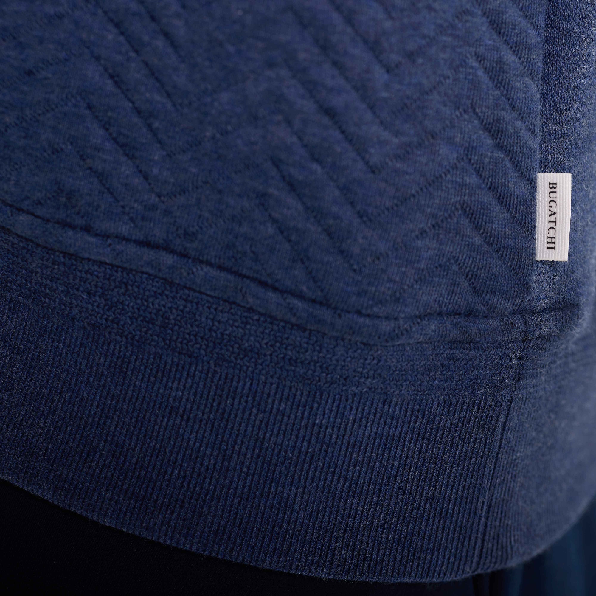 Chevron Melange Quarter Zip Pullover