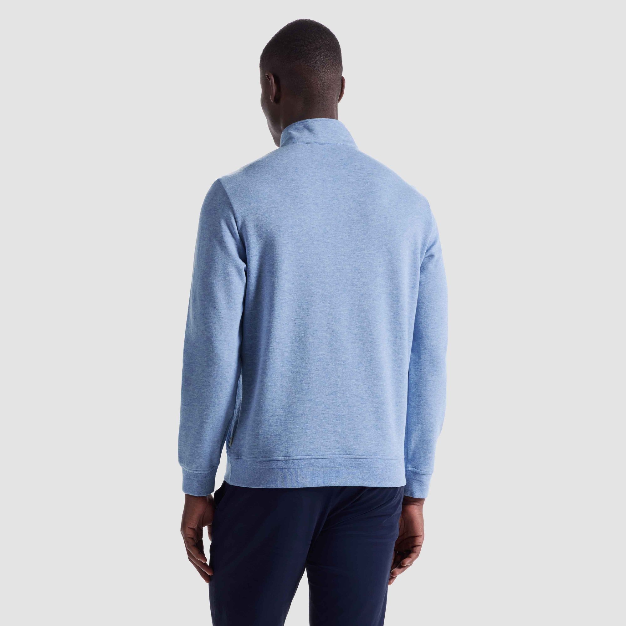 Chevron Melange Quarter Zip Pullover