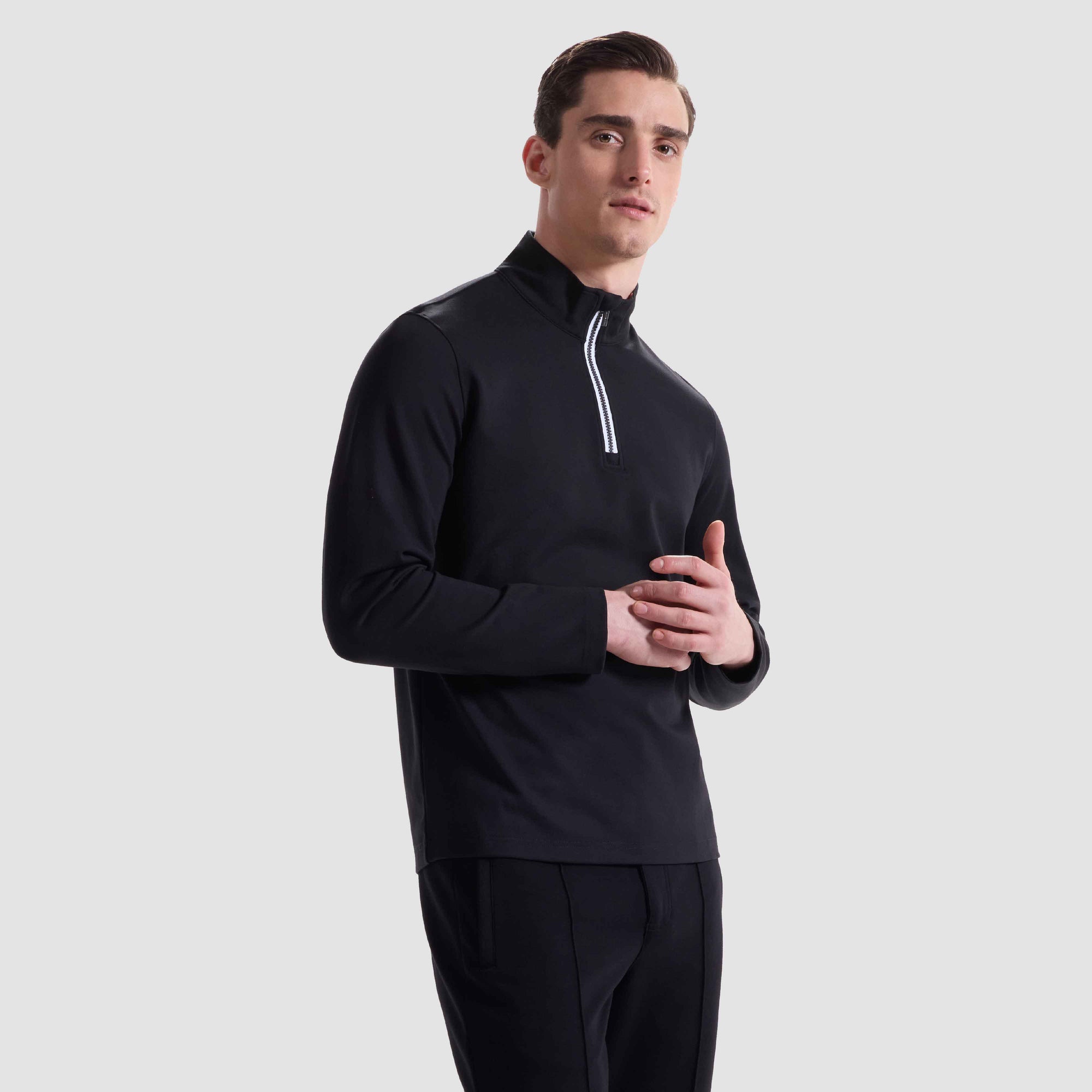 Solid Performance Quarter Zip Pullover
