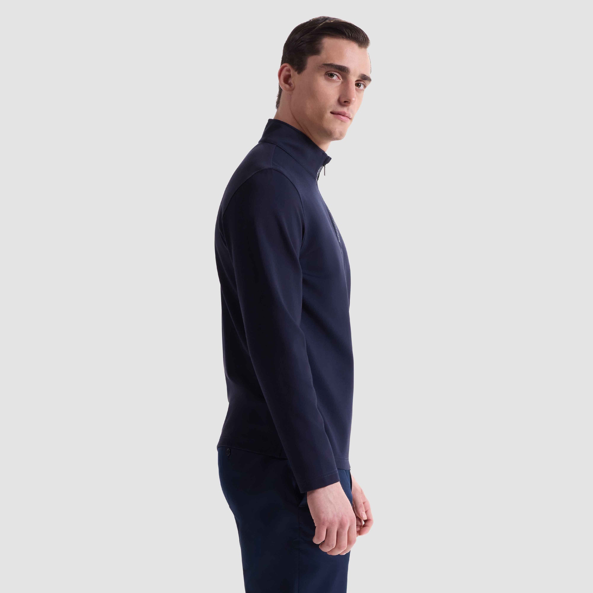 Solid Performance Quarter Zip Pullover