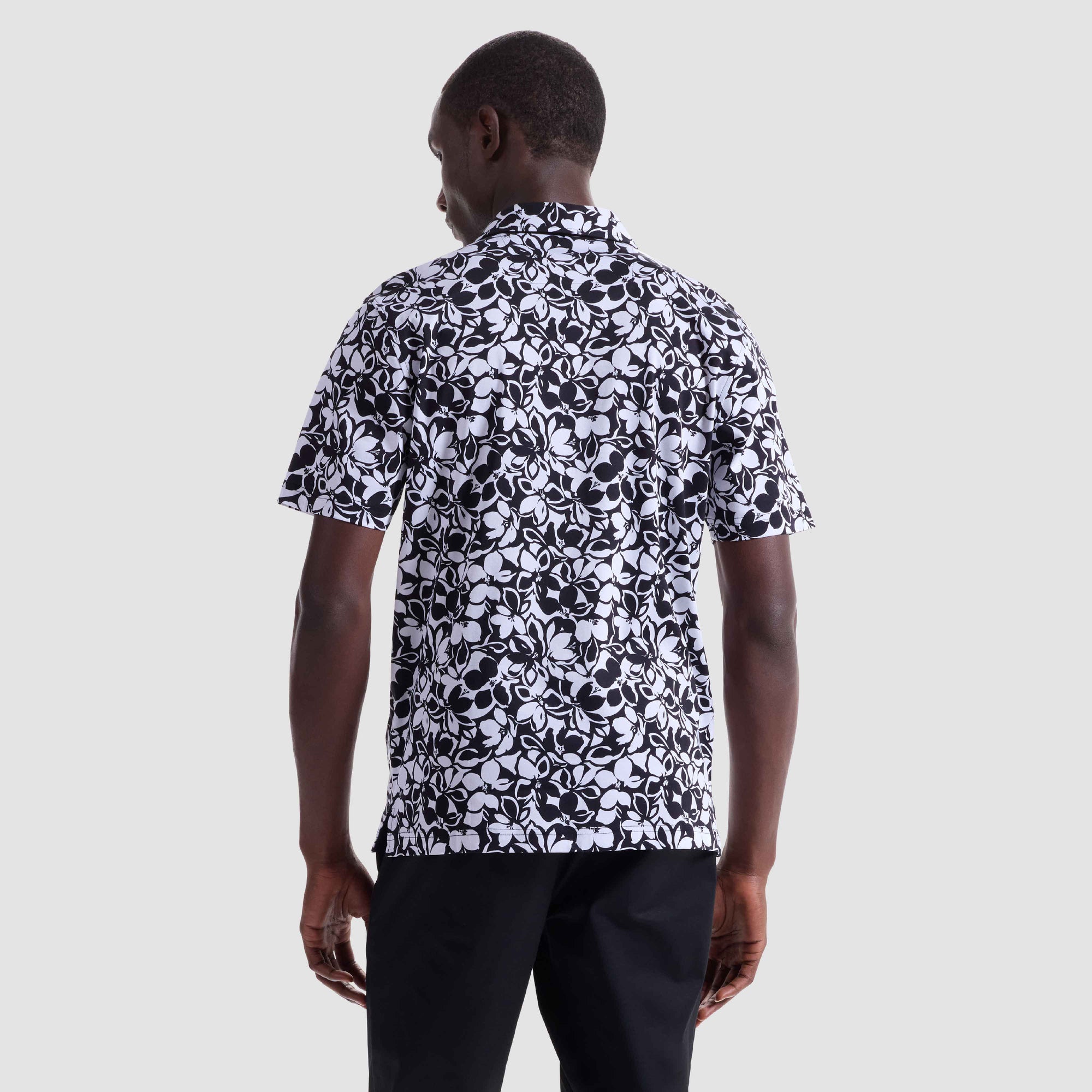 Hendrix Monochromatic Floral Polo Shirt