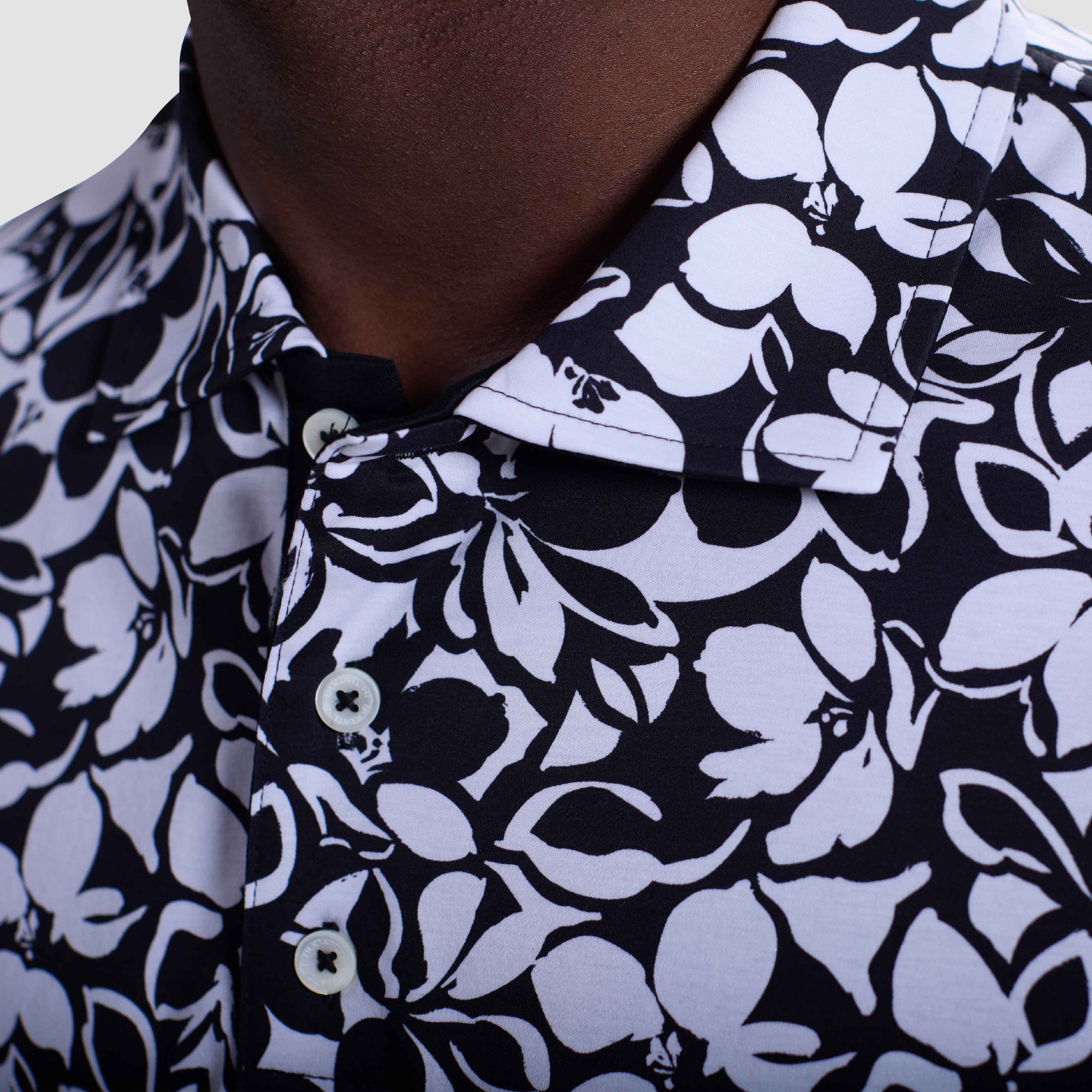 Hendrix Monochromatic Floral Polo Shirt