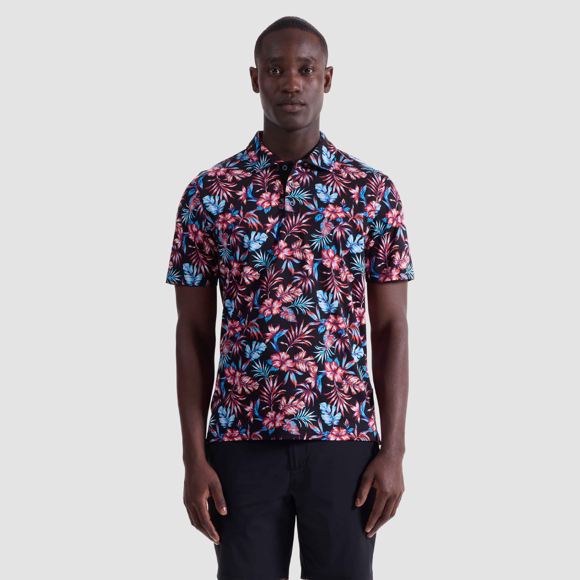 Hendrix Tropical Floral Polo Shirt
