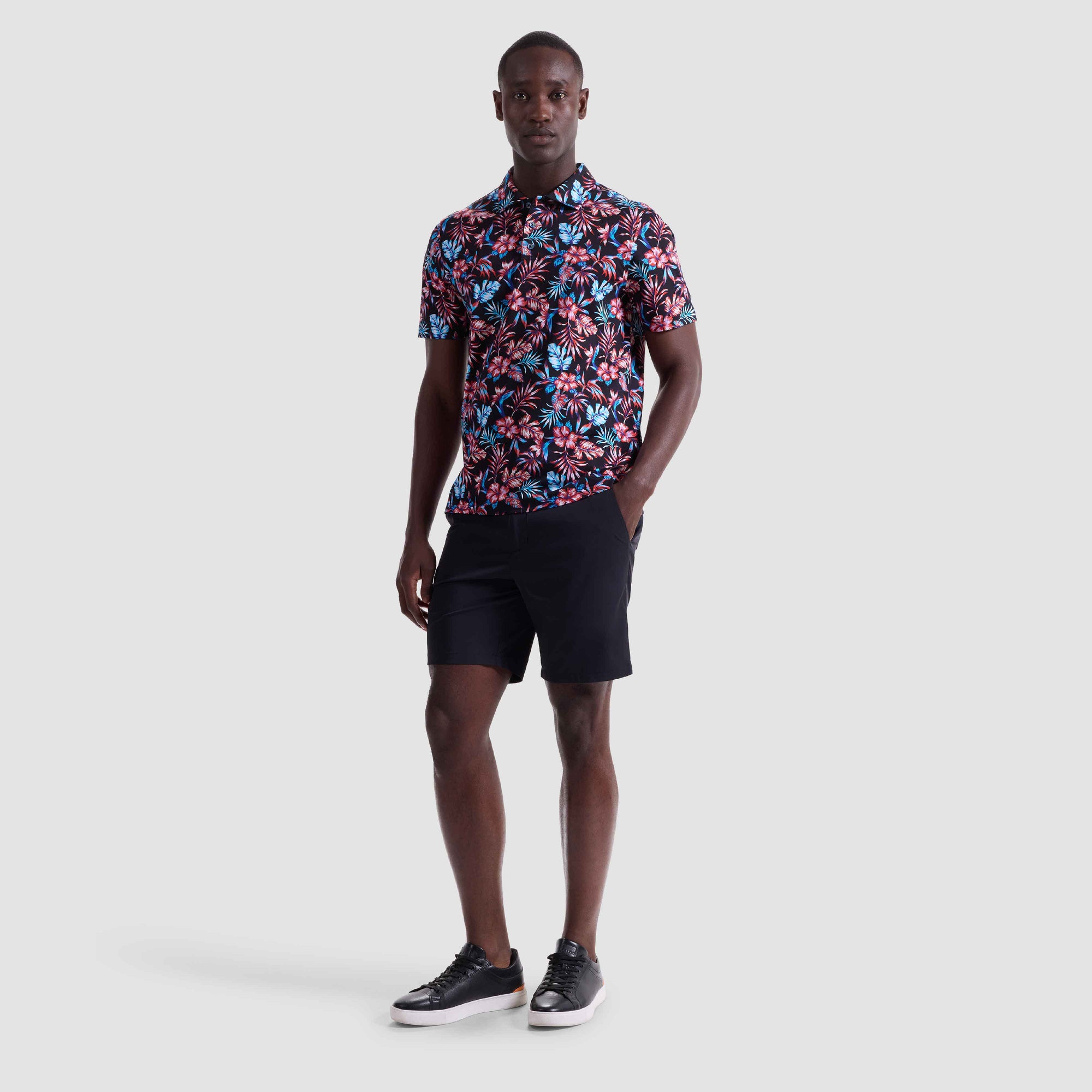 Hendrix Tropical Floral Polo Shirt