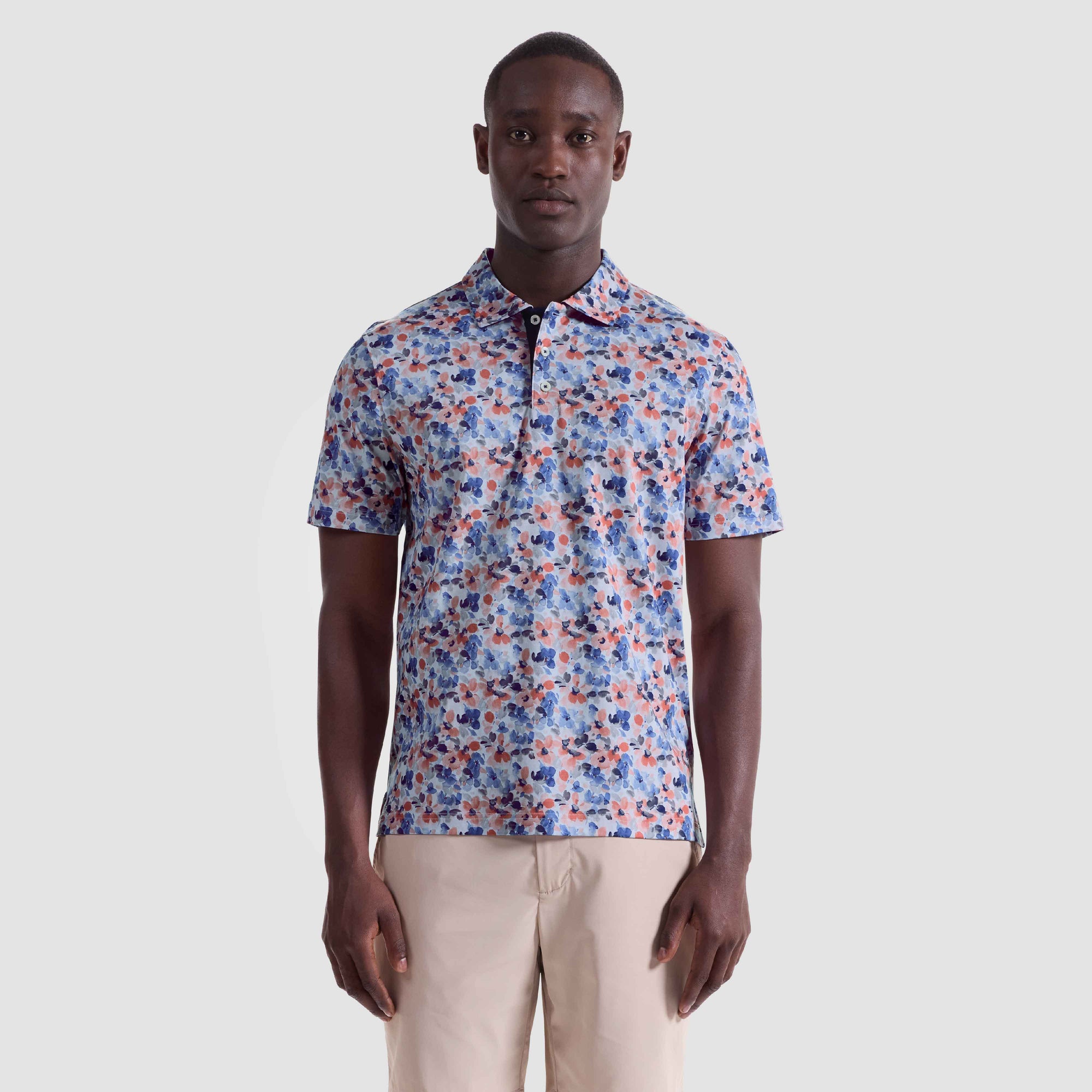 Hendrix Watercolor Floral Polo Shirt