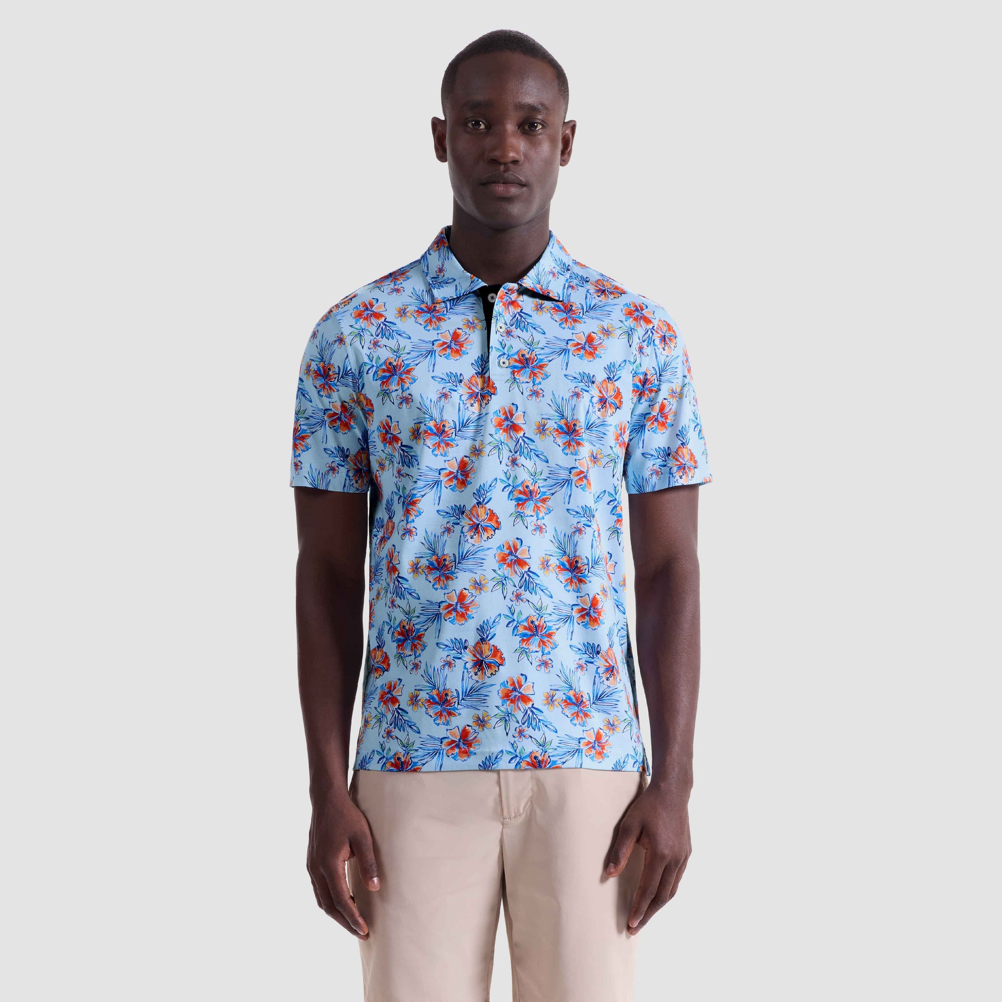 Hendrix Tropical Floral Polo Shirt
