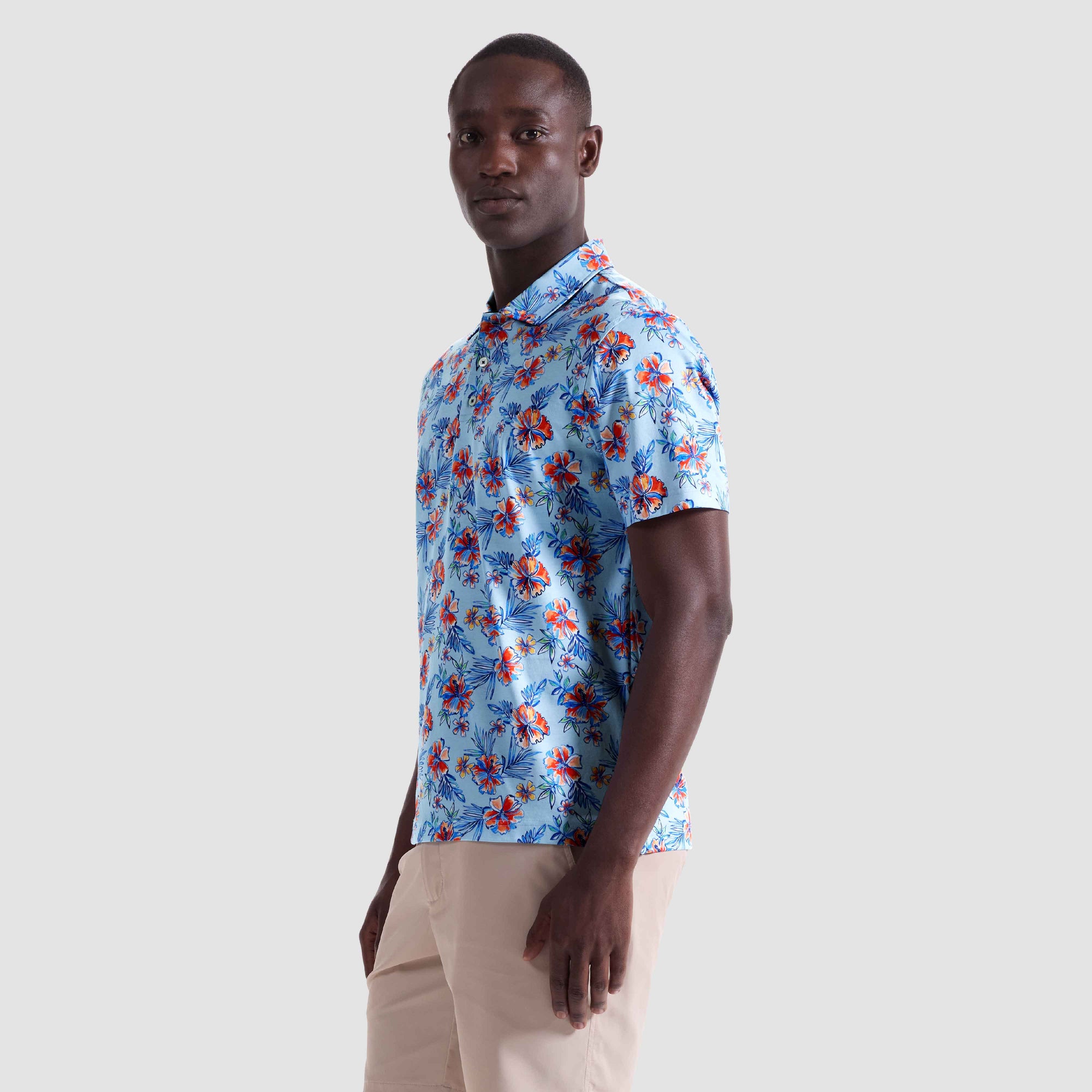 Hendrix Tropical Floral Polo Shirt