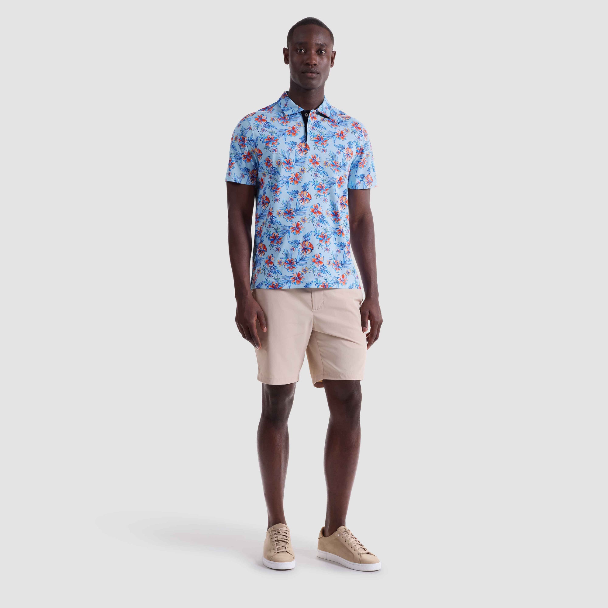 Hendrix Tropical Floral Polo Shirt