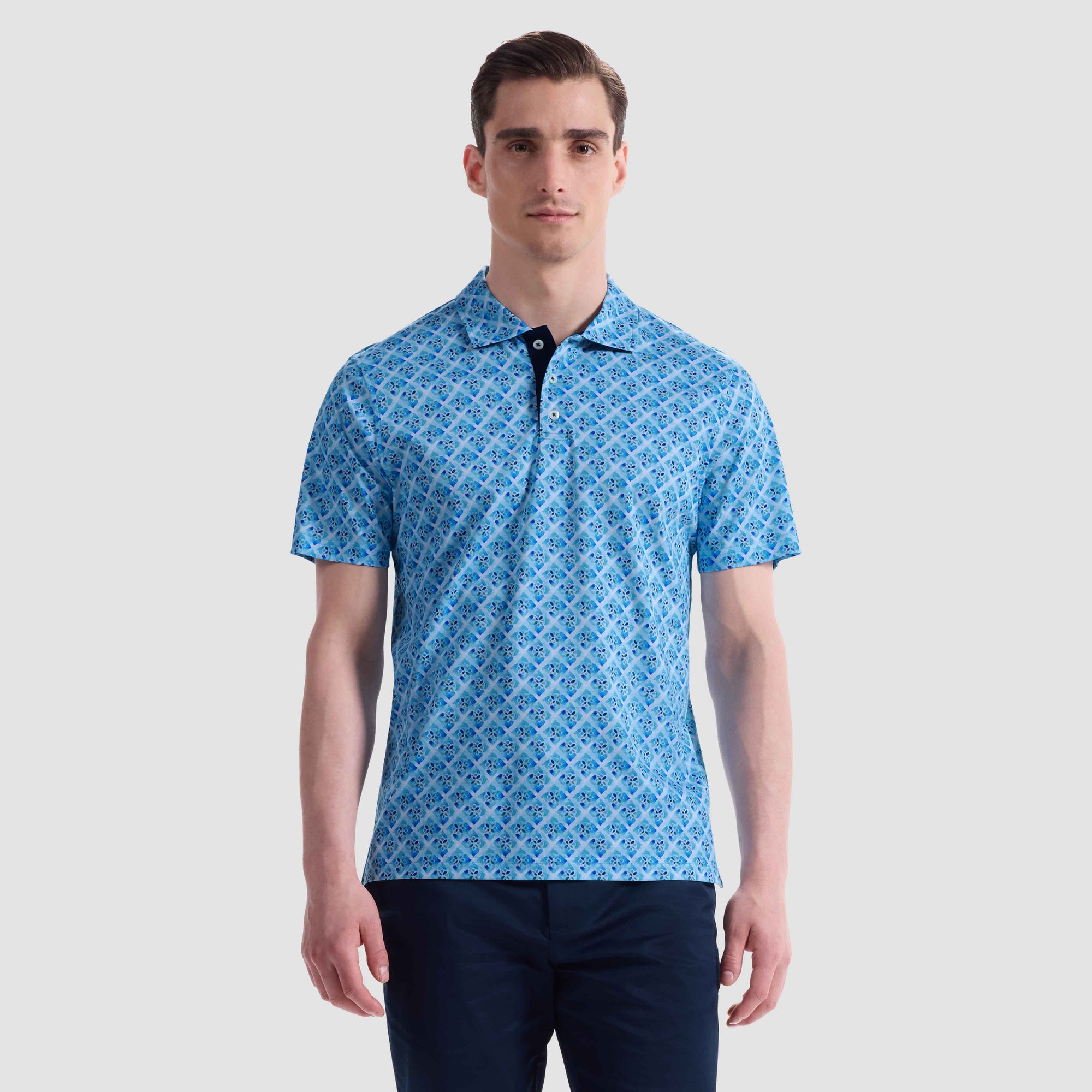 Hendrix Floral Tile Polo Shirt