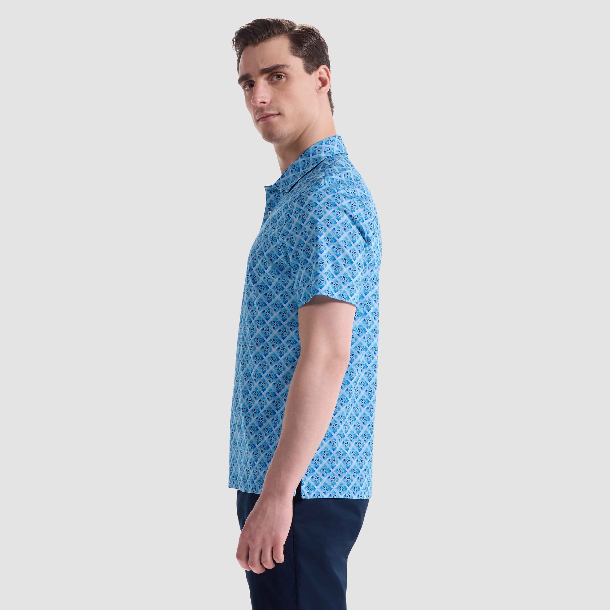 Hendrix Floral Tile Polo Shirt