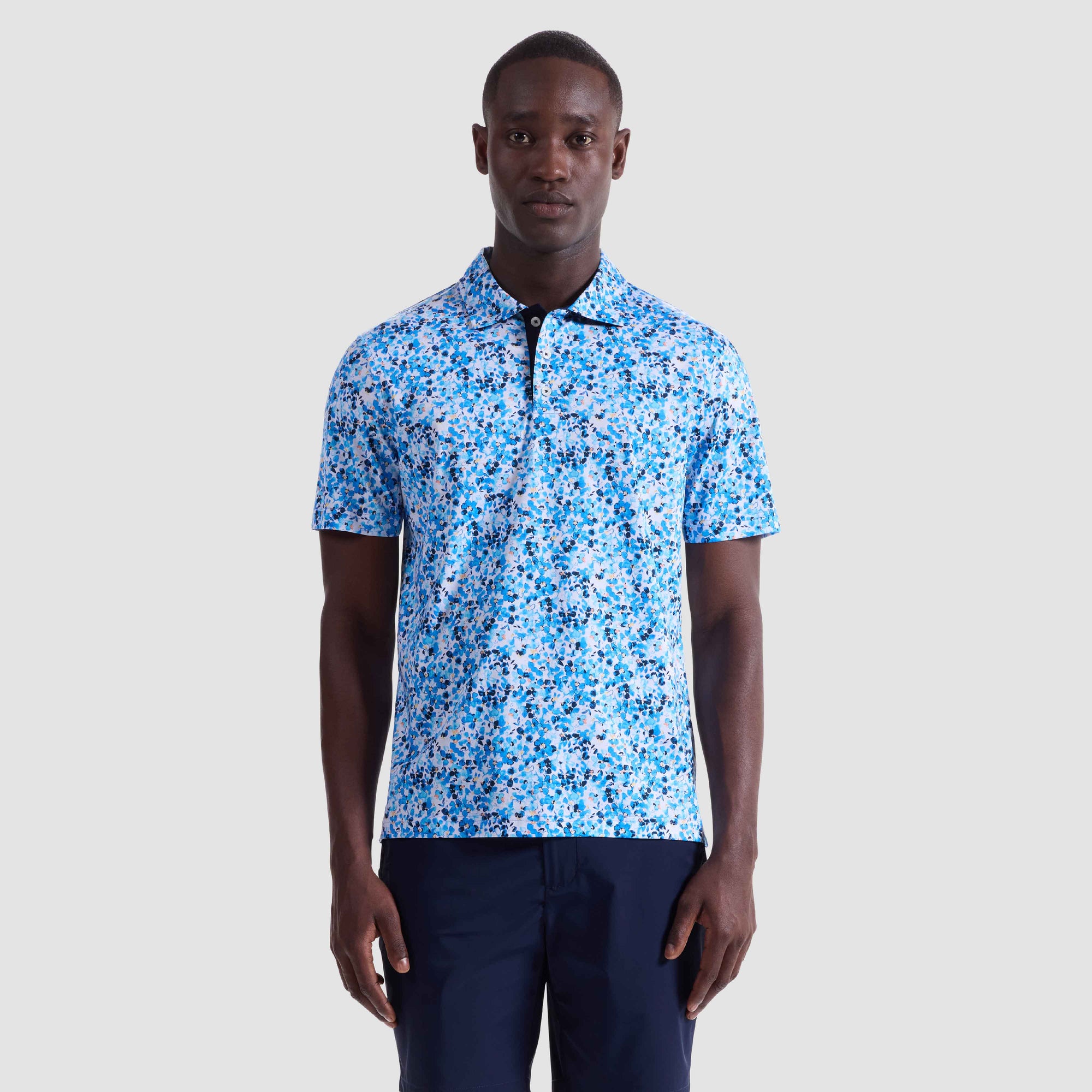 Hendrix Painted Floral Polo Shirt