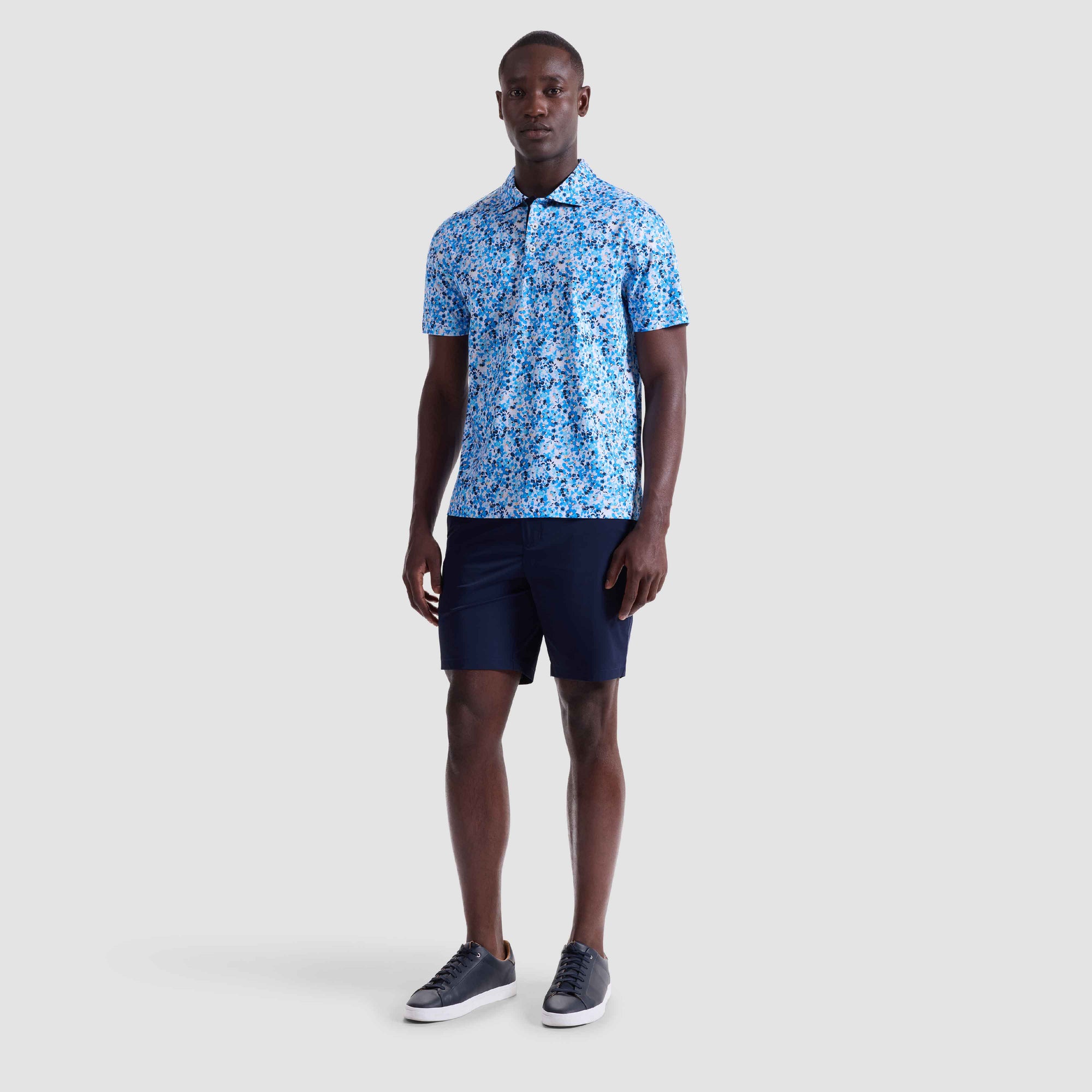 Hendrix Painted Floral Polo Shirt