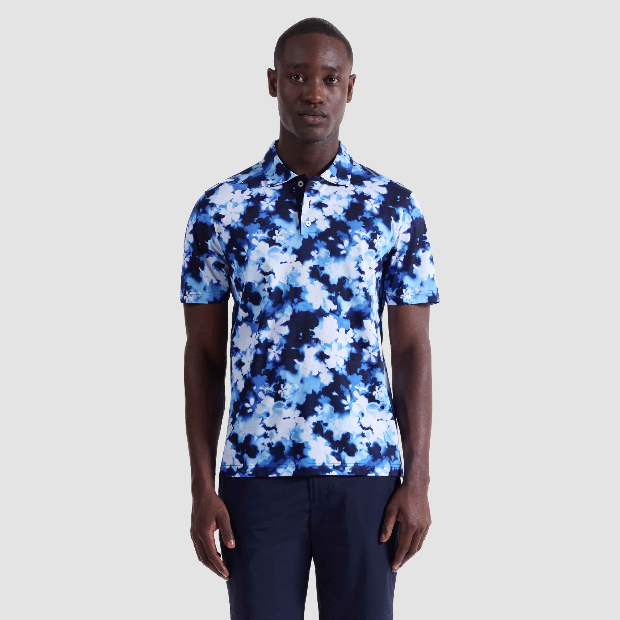 Hendrix Blurred Floral Polo Shirt
