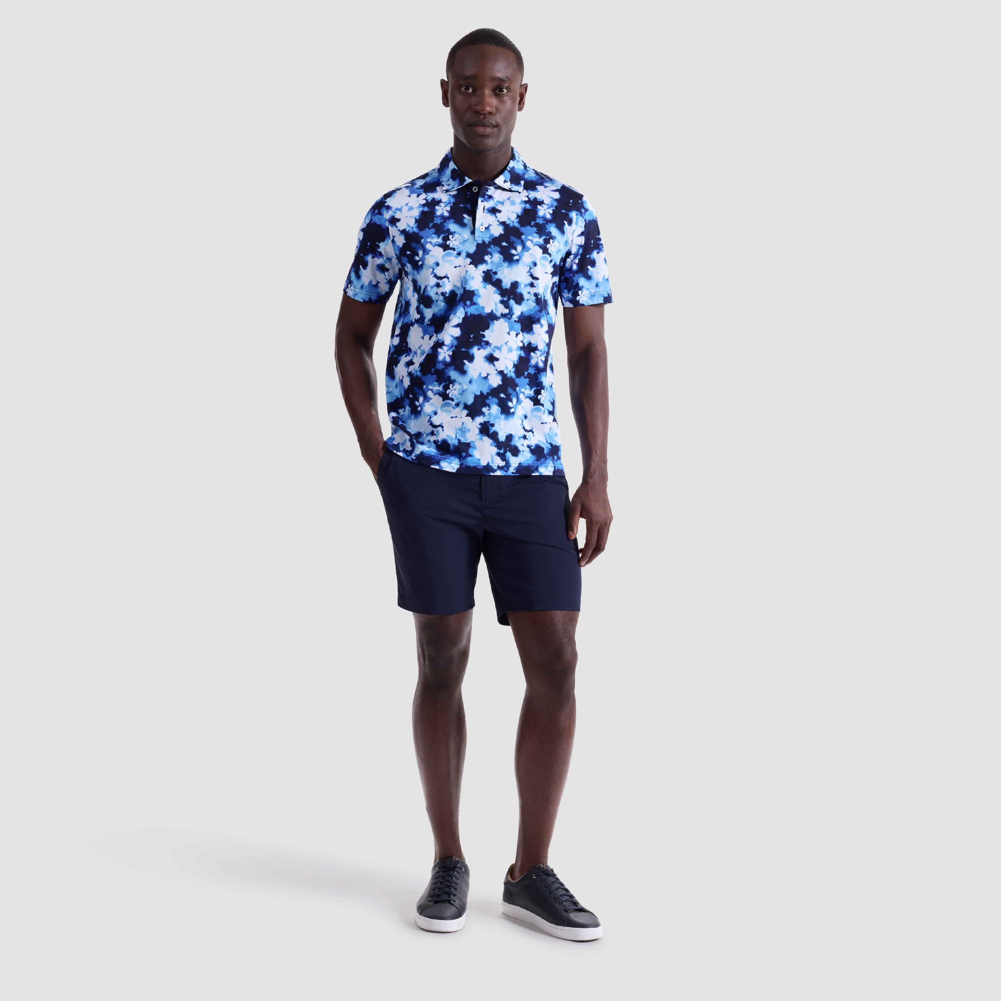 Hendrix Blurred Floral Polo Shirt