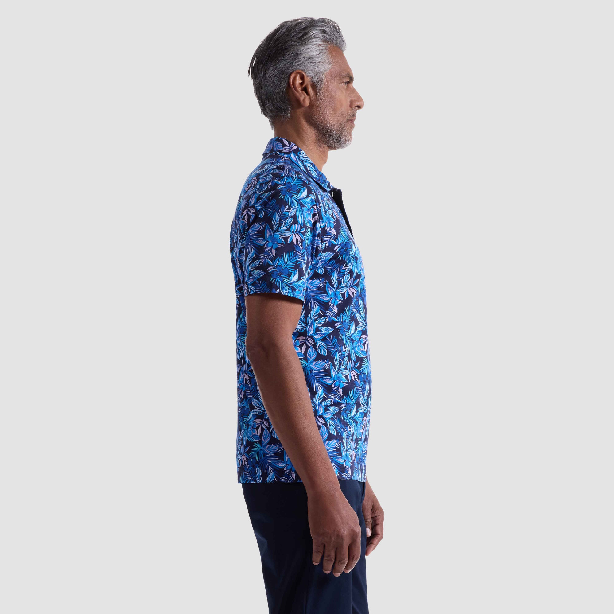 Hendrix Cerulean Floral Polo Shirt