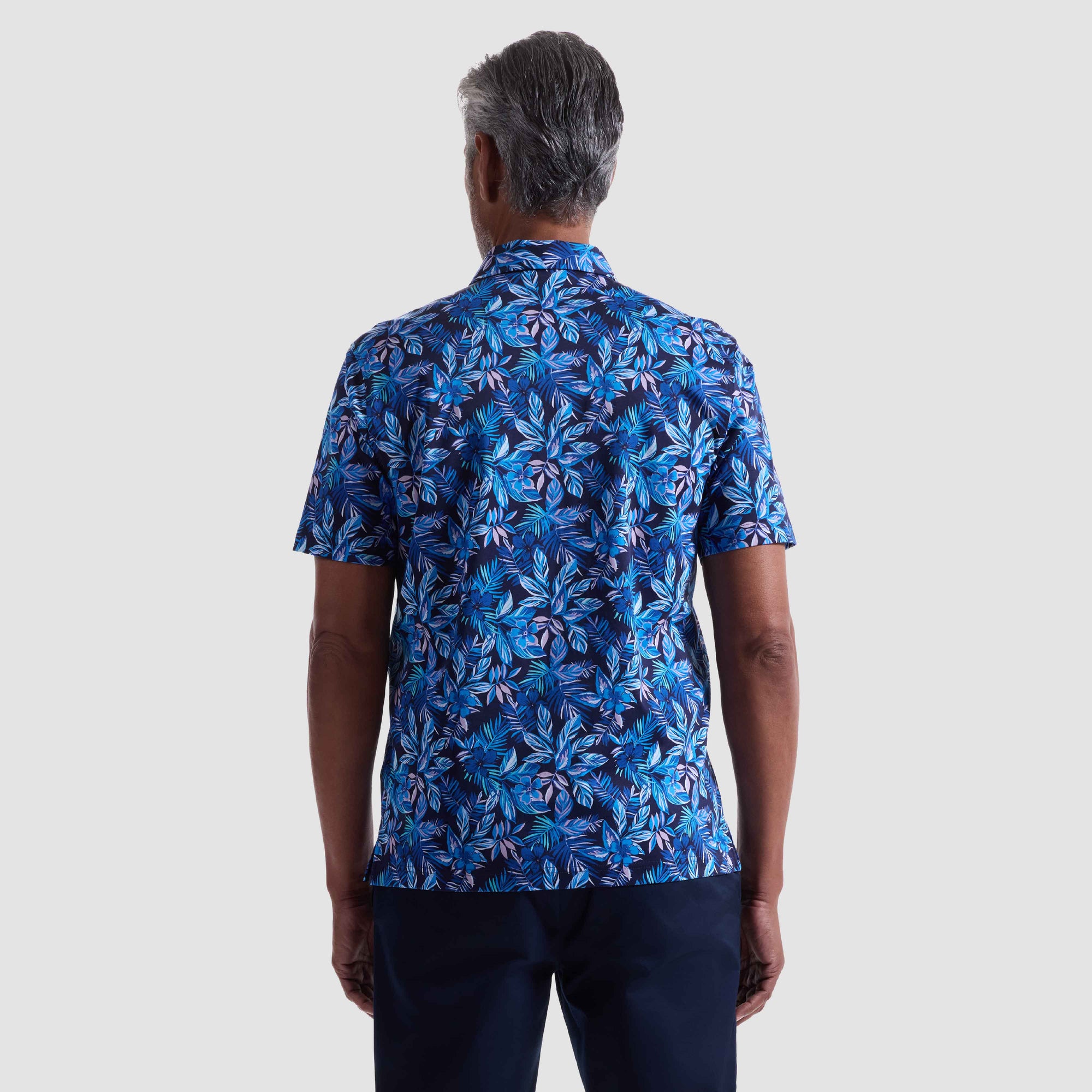 Hendrix Cerulean Floral Polo Shirt