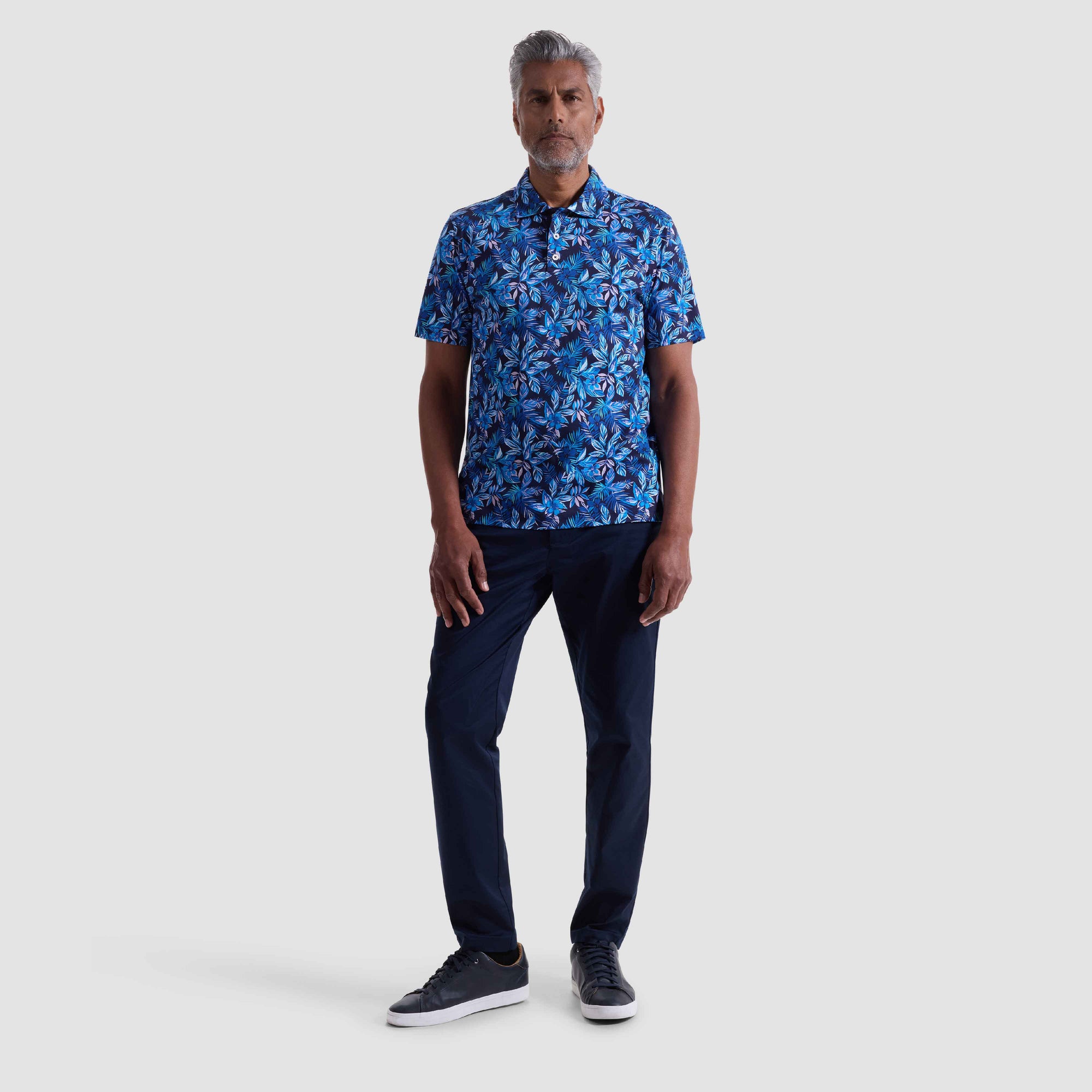 Hendrix Cerulean Floral Polo Shirt