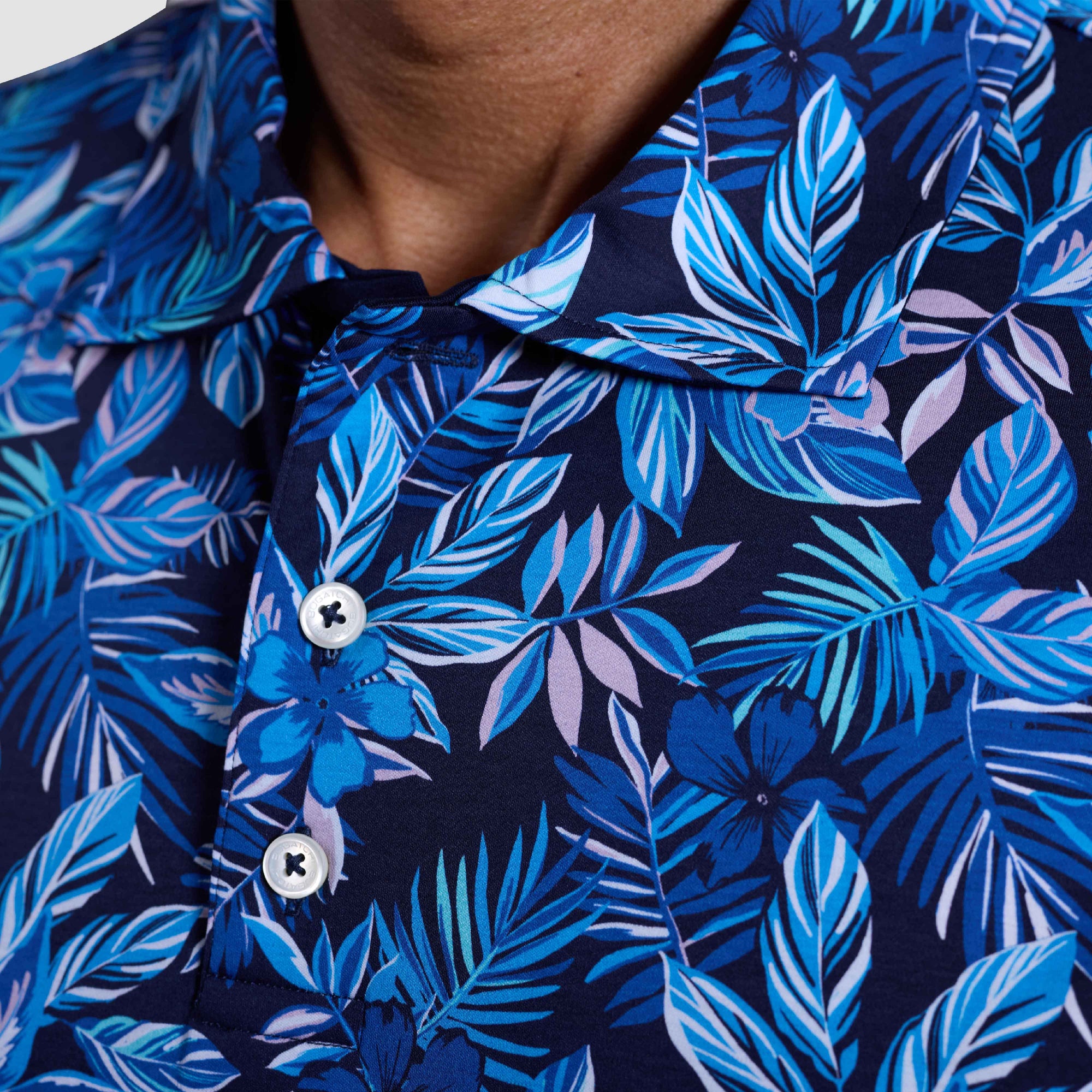Hendrix Cerulean Floral Polo Shirt