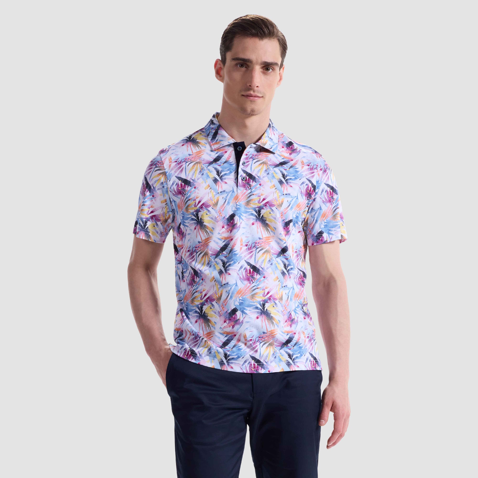 Hendrix Abstract Palm Polo Shirt