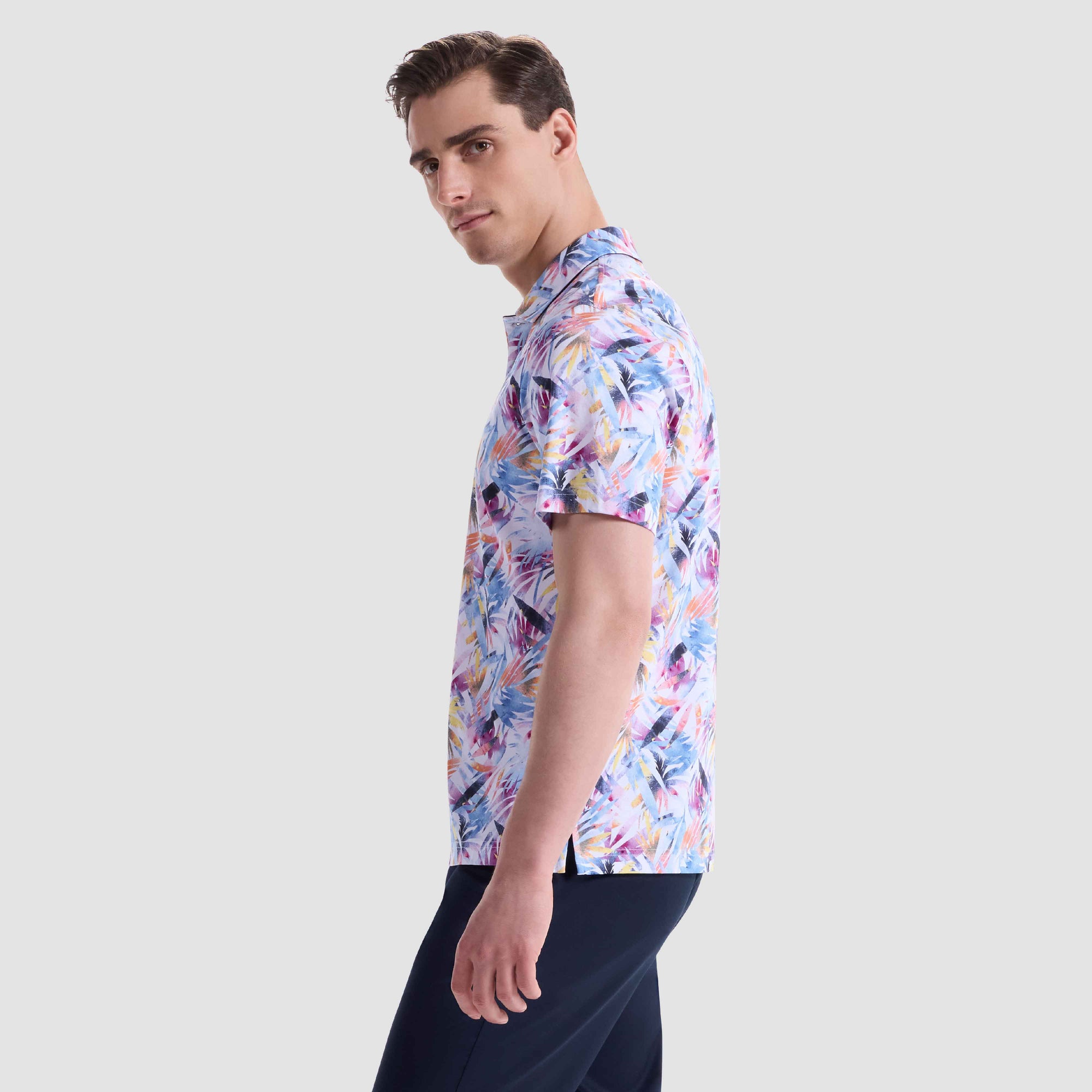 Hendrix Abstract Palm Polo Shirt