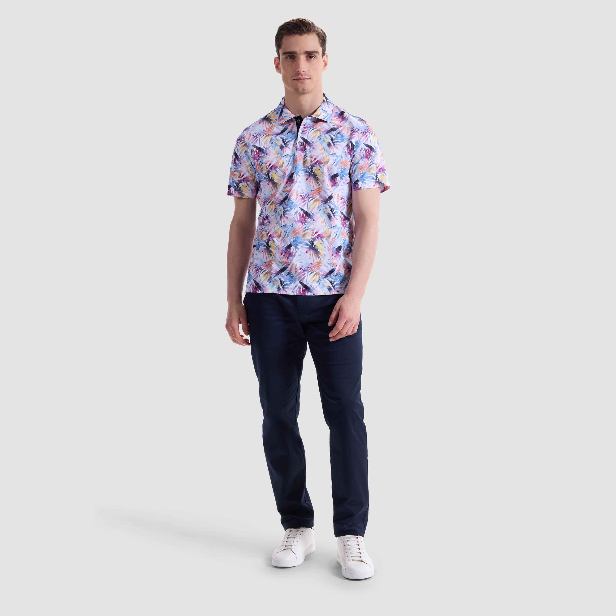 Hendrix Abstract Palm Polo Shirt