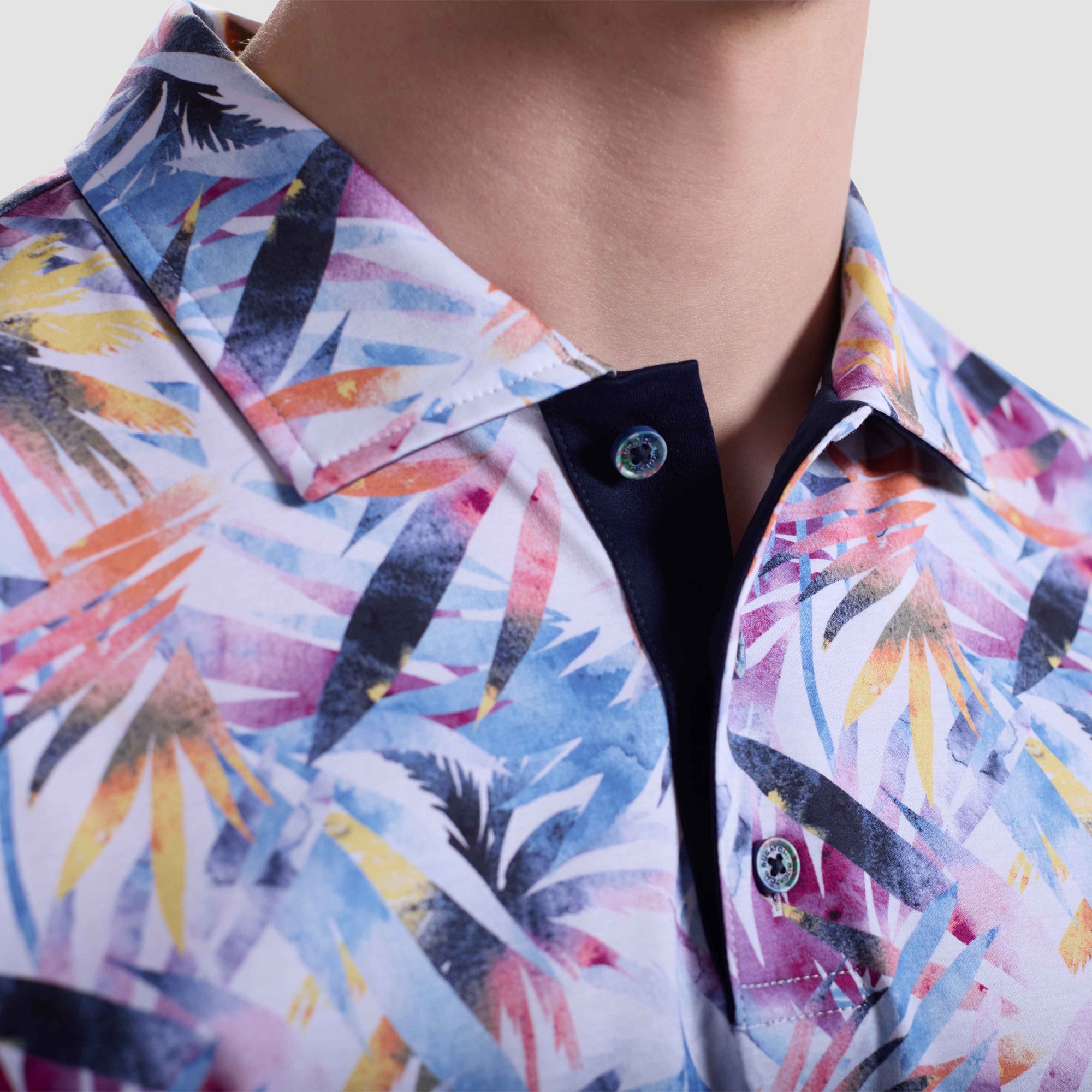 Hendrix Abstract Palm Polo Shirt