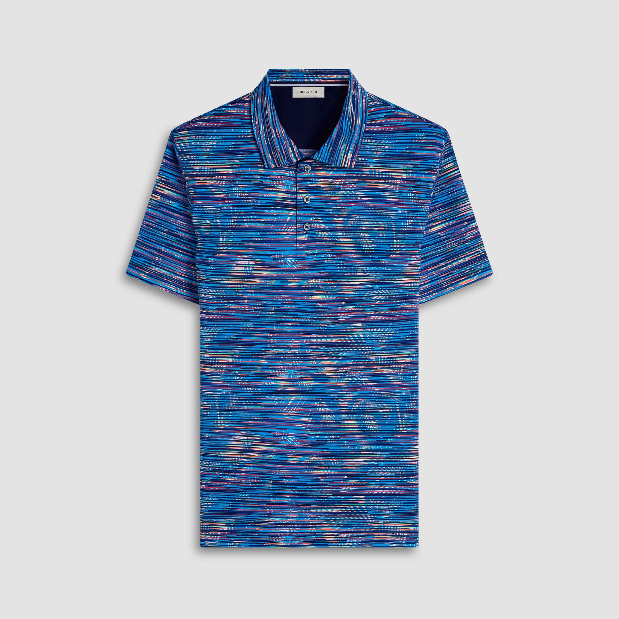 Hendrix Linear Leaf Print Polo Shirt