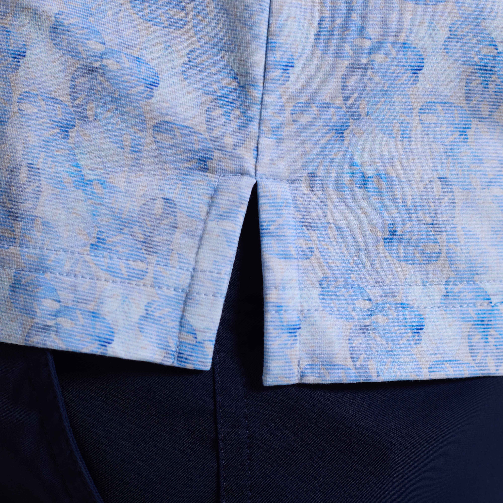 Vasco Leaf Print OoohCotton Polo Shirt