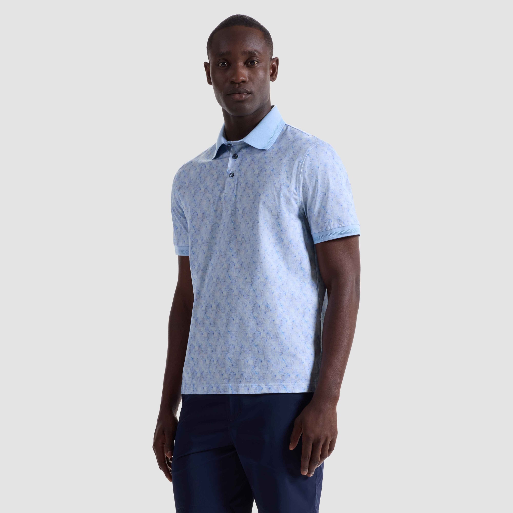 Vasco Leaf Print OoohCotton Polo Shirt