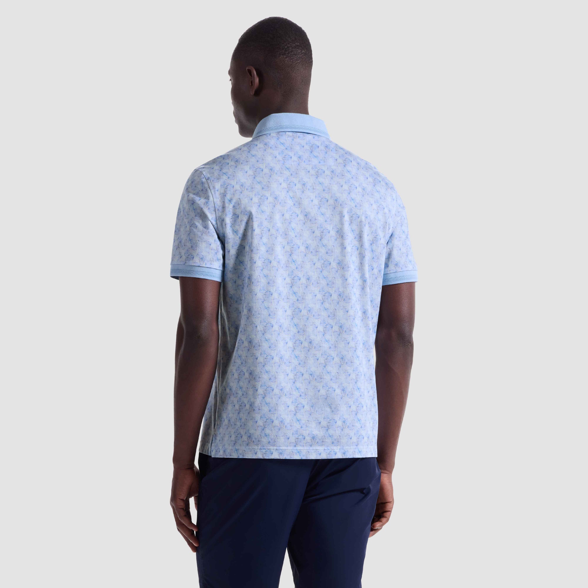 Vasco Leaf Print OoohCotton Polo Shirt