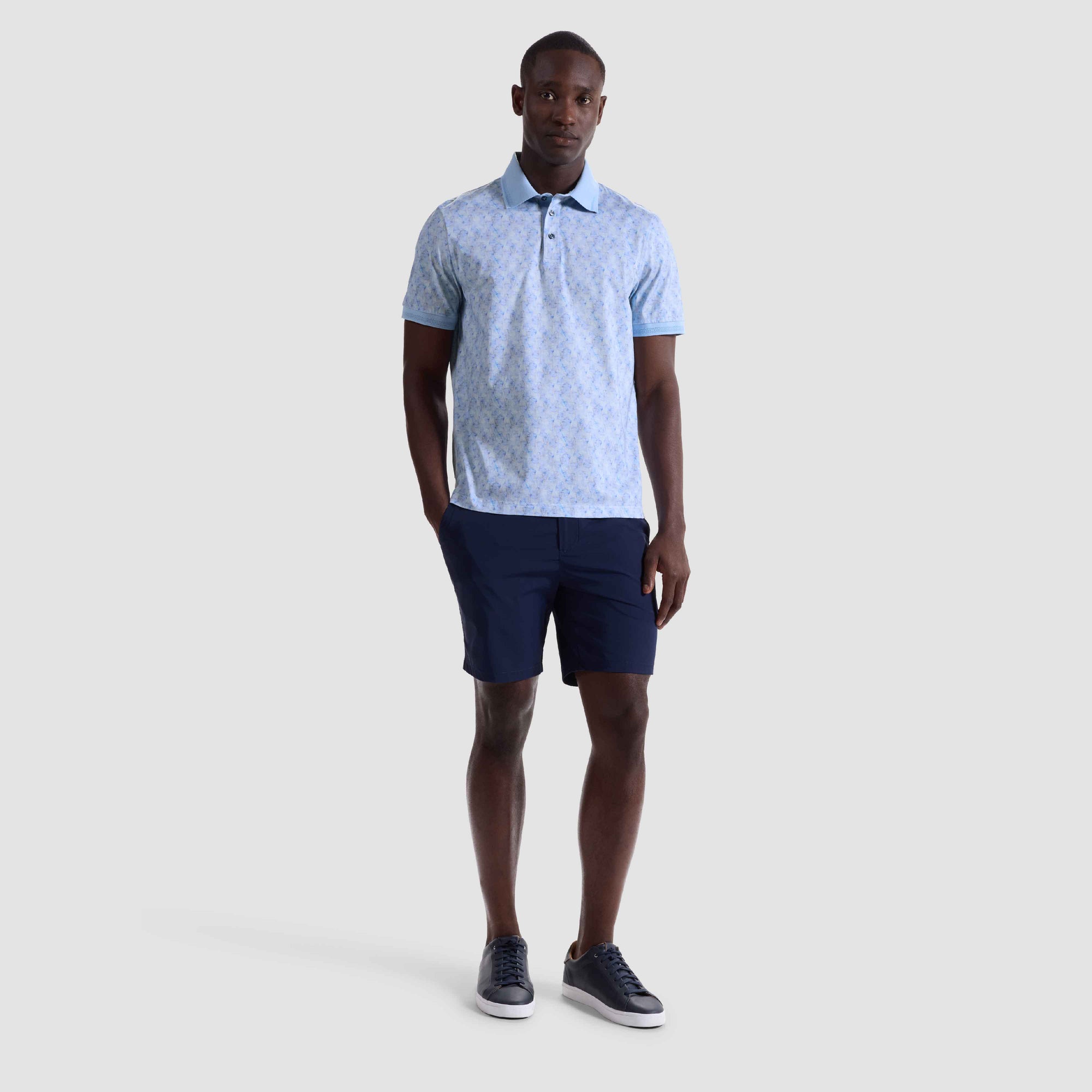 Vasco Leaf Print OoohCotton Polo Shirt